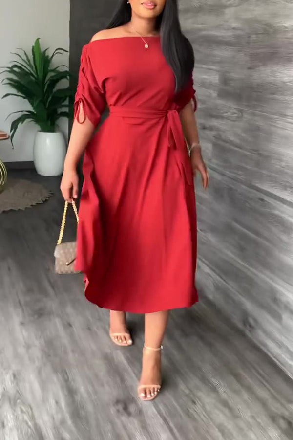 Elegant Off-shoulder Maxi Dress