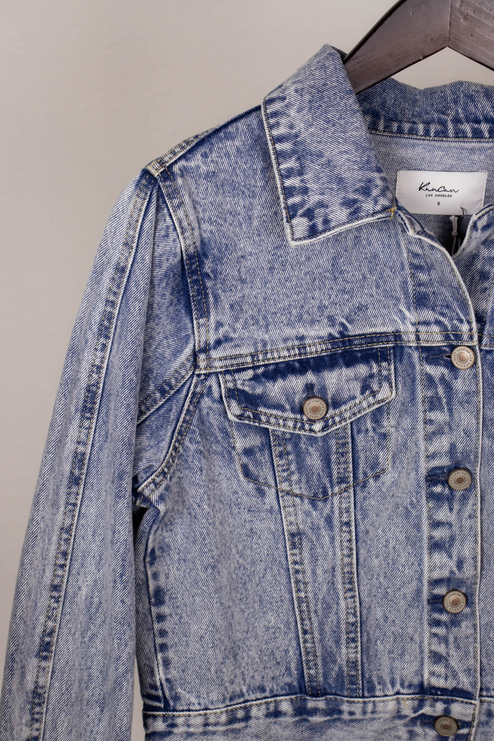 Justice Balloon Sleeve Denim Jacket