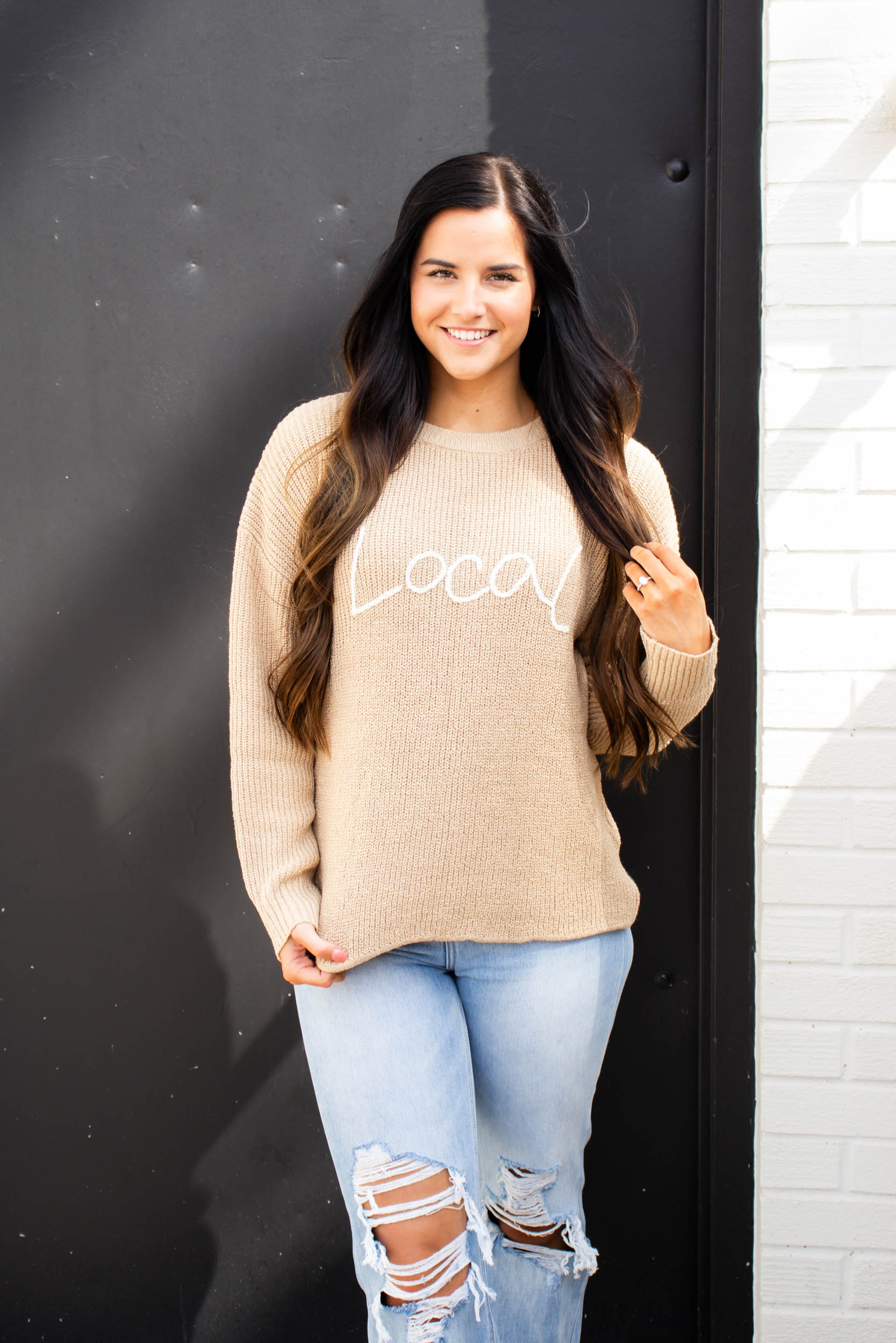 Local Stitched Sweater | Taupe