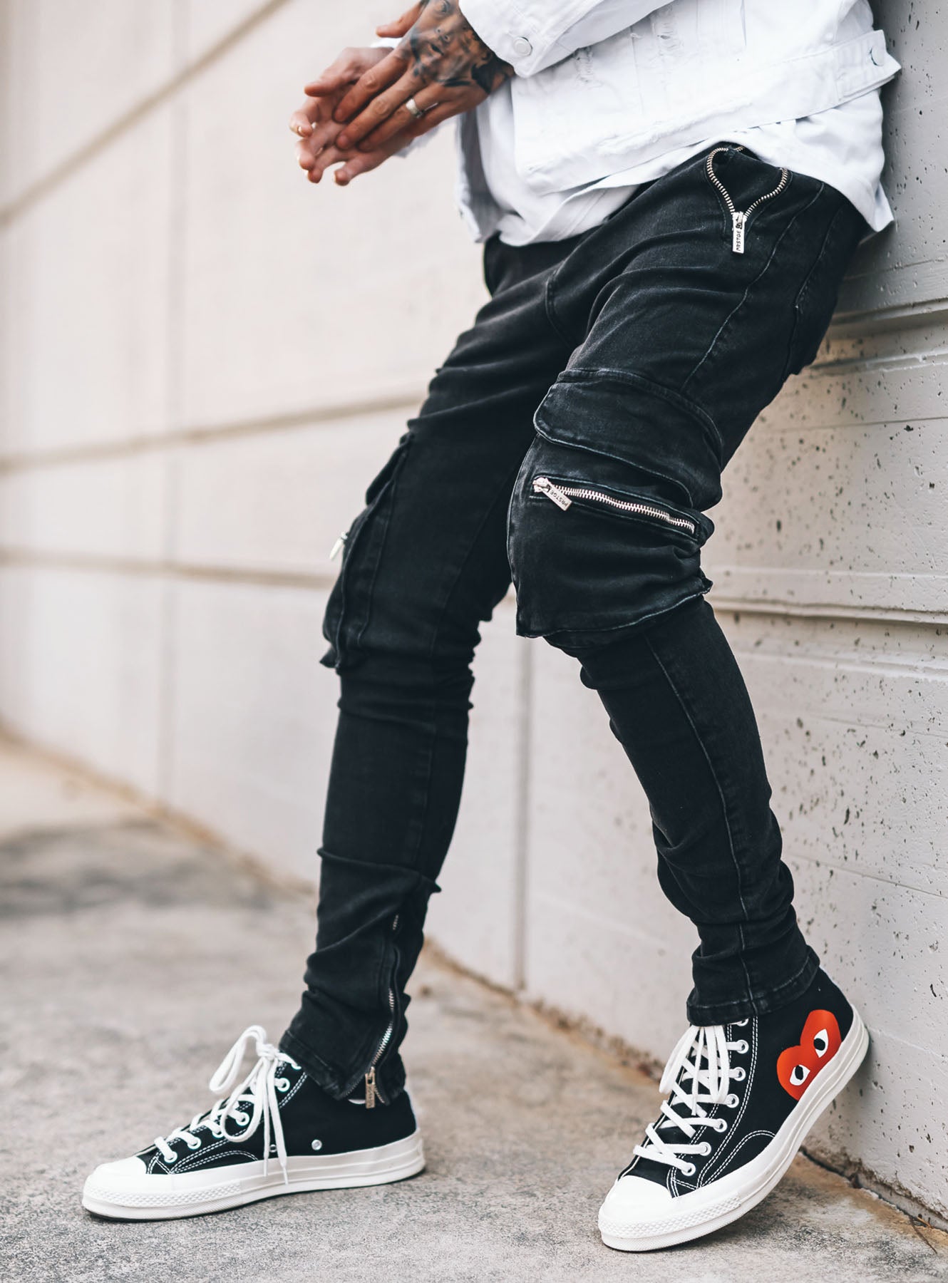 Cargo Jeans V6 in Black
