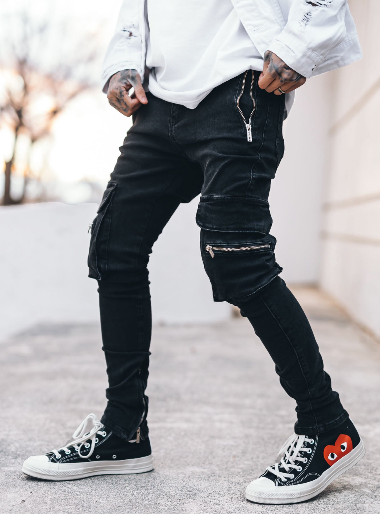 Cargo Jeans V6 in Black