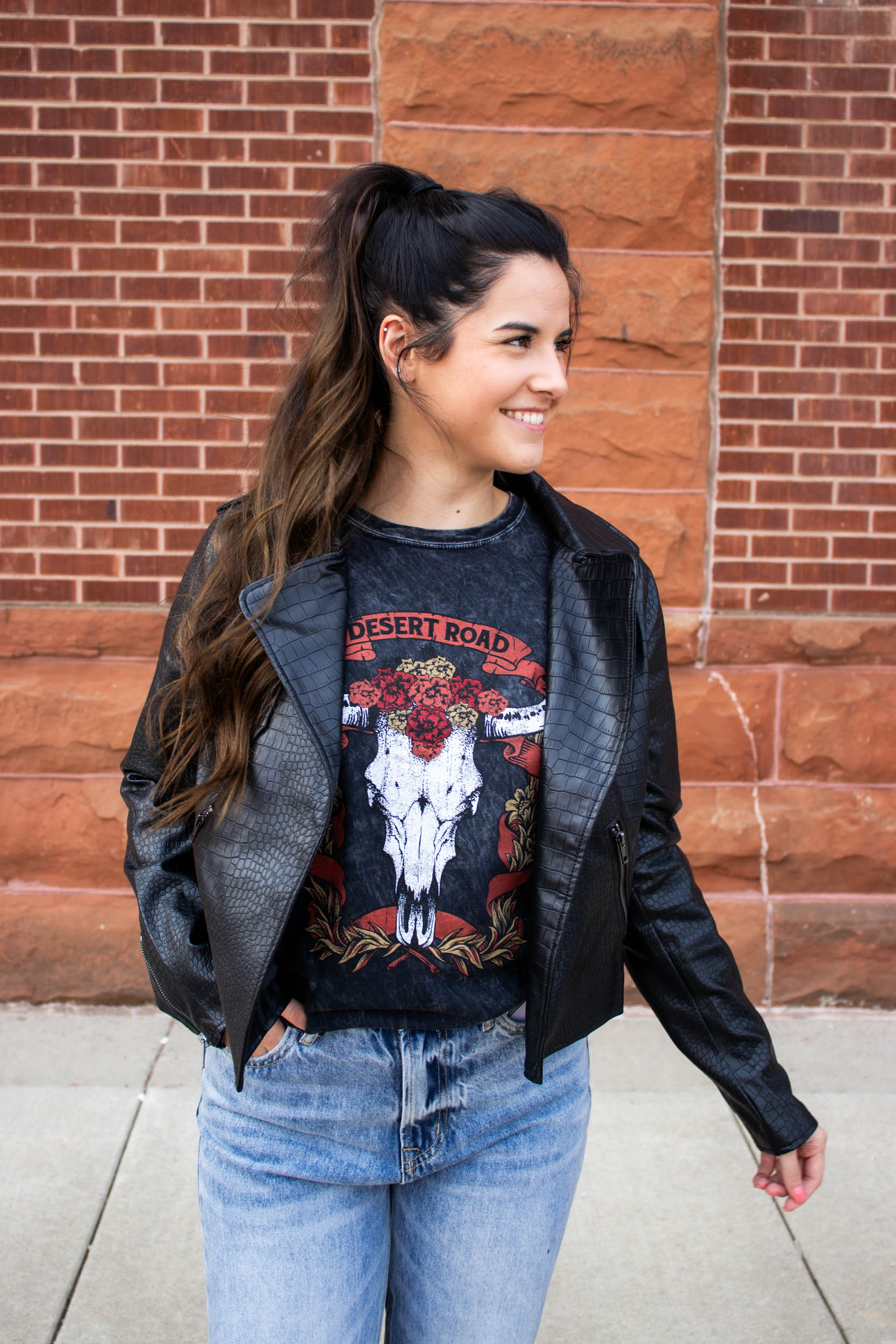 Francesca Leather Jacket | Black
