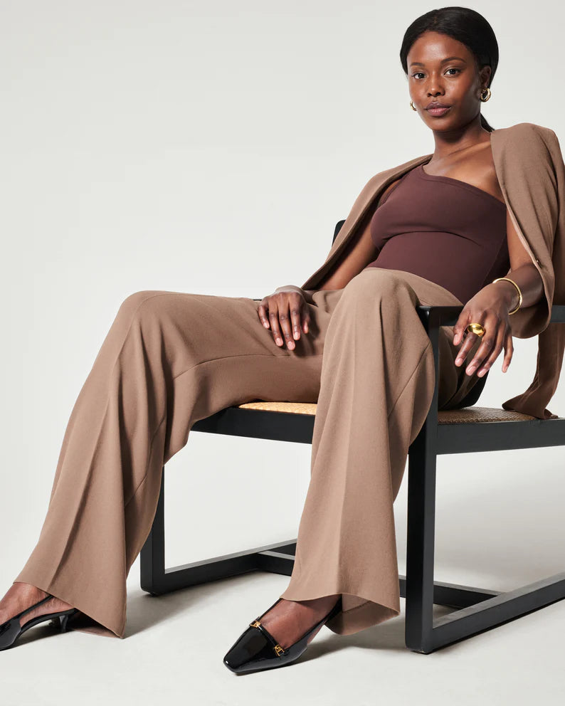 Spanx Crepe Pleated Trouser | Cedar