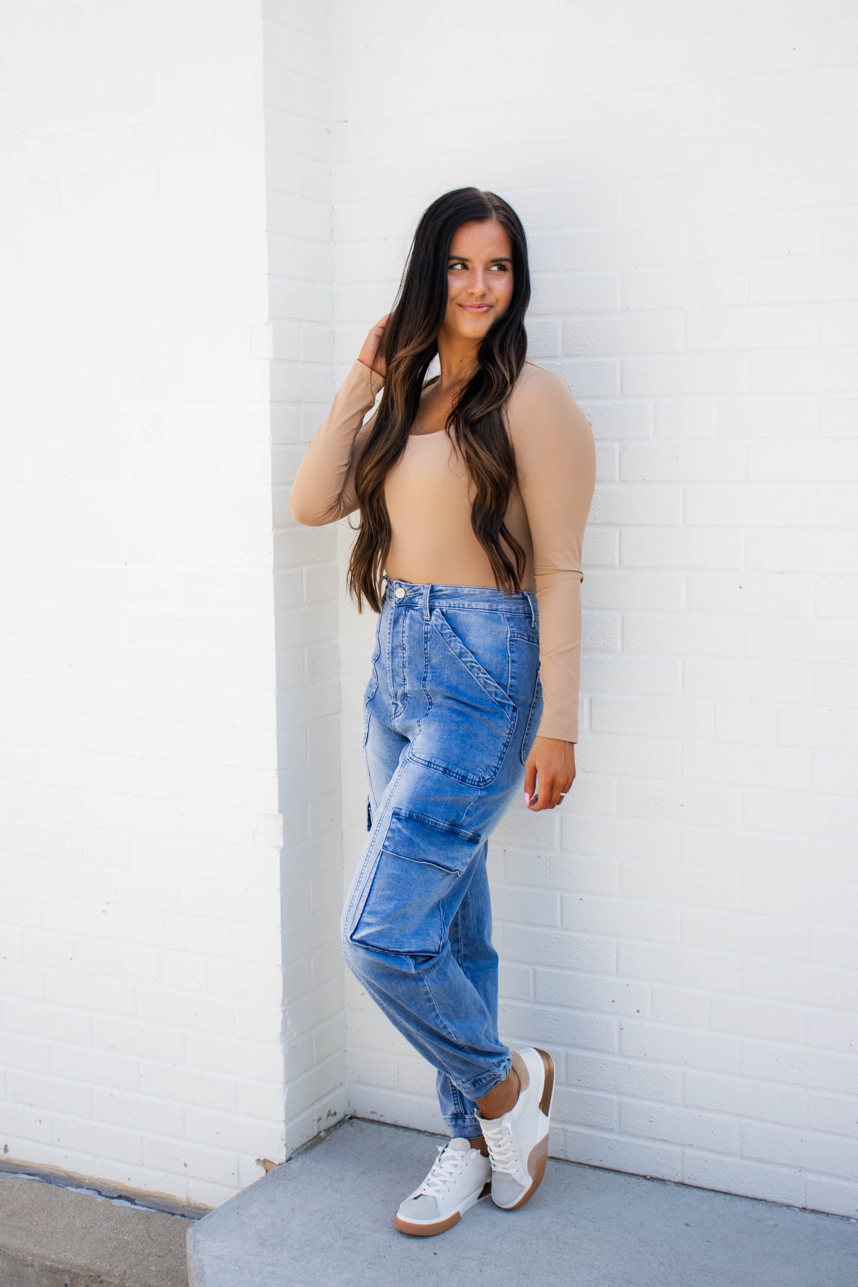 Gwen Utility Joggers | Washed Denim