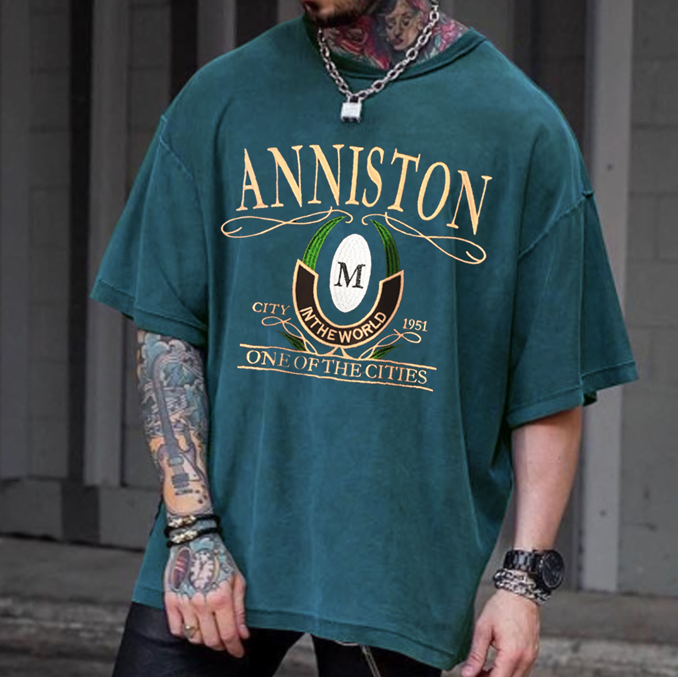 Retro Oversized ANNISTON Men's T-shirt