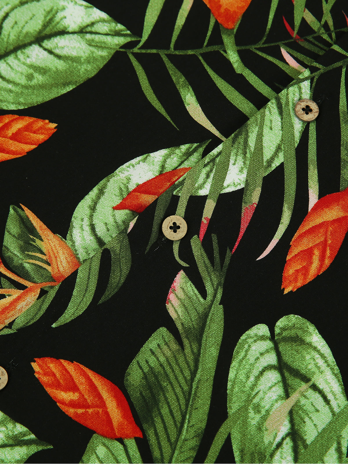 Men's Casual Holiday Tropical Green Hawaiian Short Sleeve Aloha Shirt