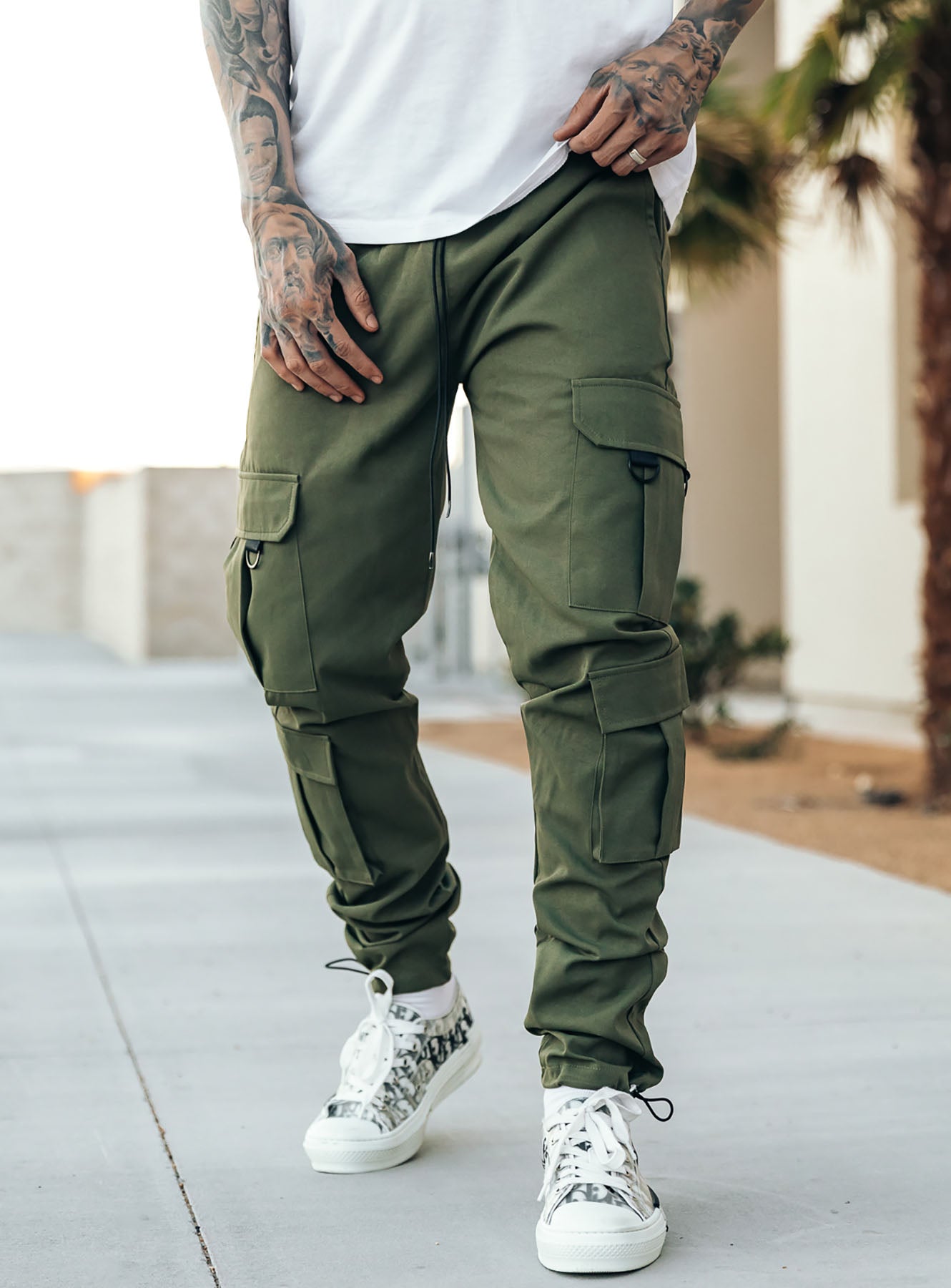 Utility Cargo Pants V10 in Olive
