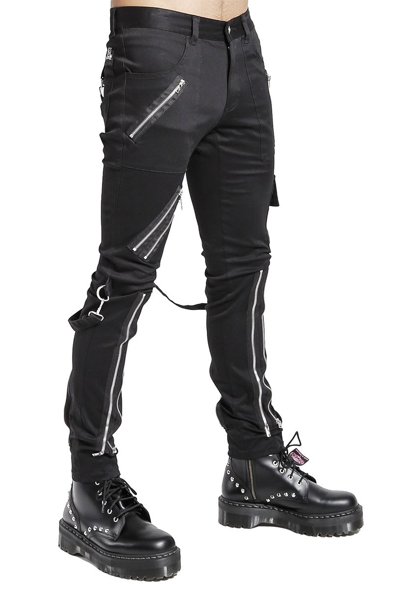Straight-Leg Bondage Pants Black