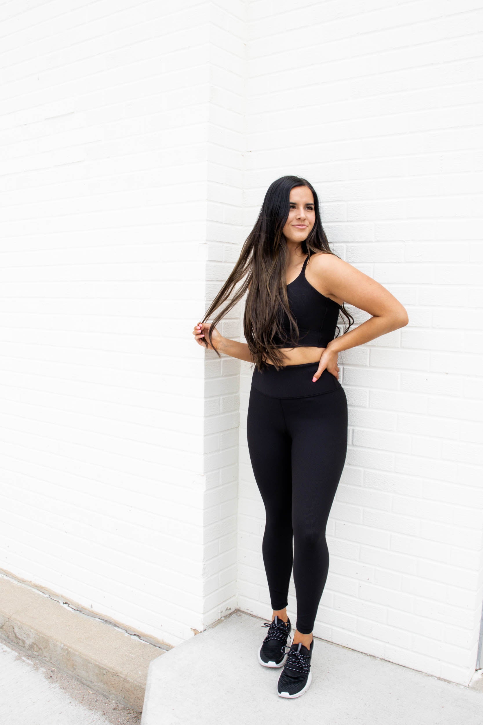 Josie Ribbed Leggings | Black