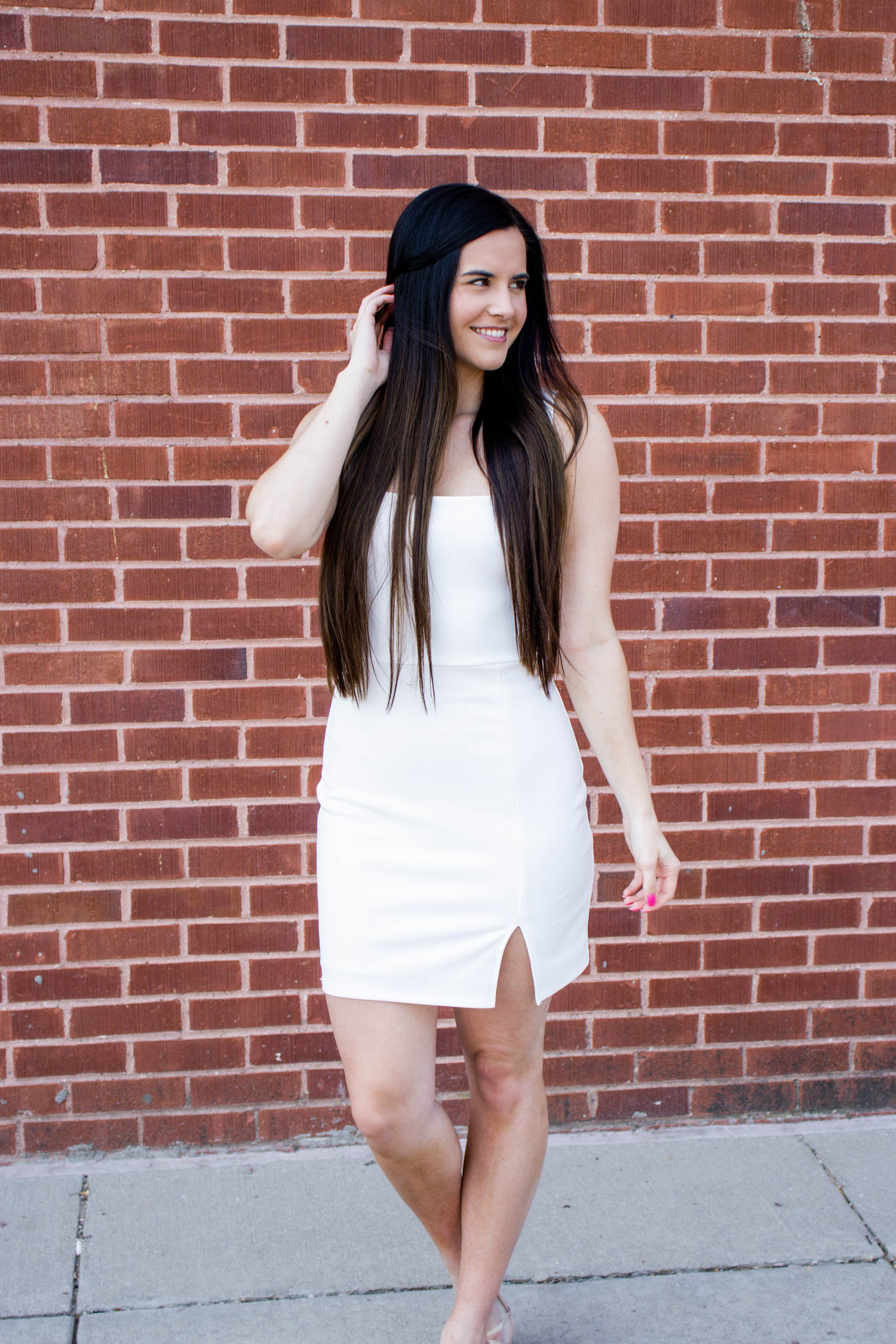 Roxy Square Neck Mini Dress | Ivory