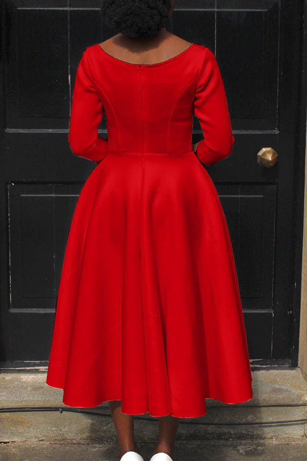 Pearl Love 3/4 Sleeve Swing Dress