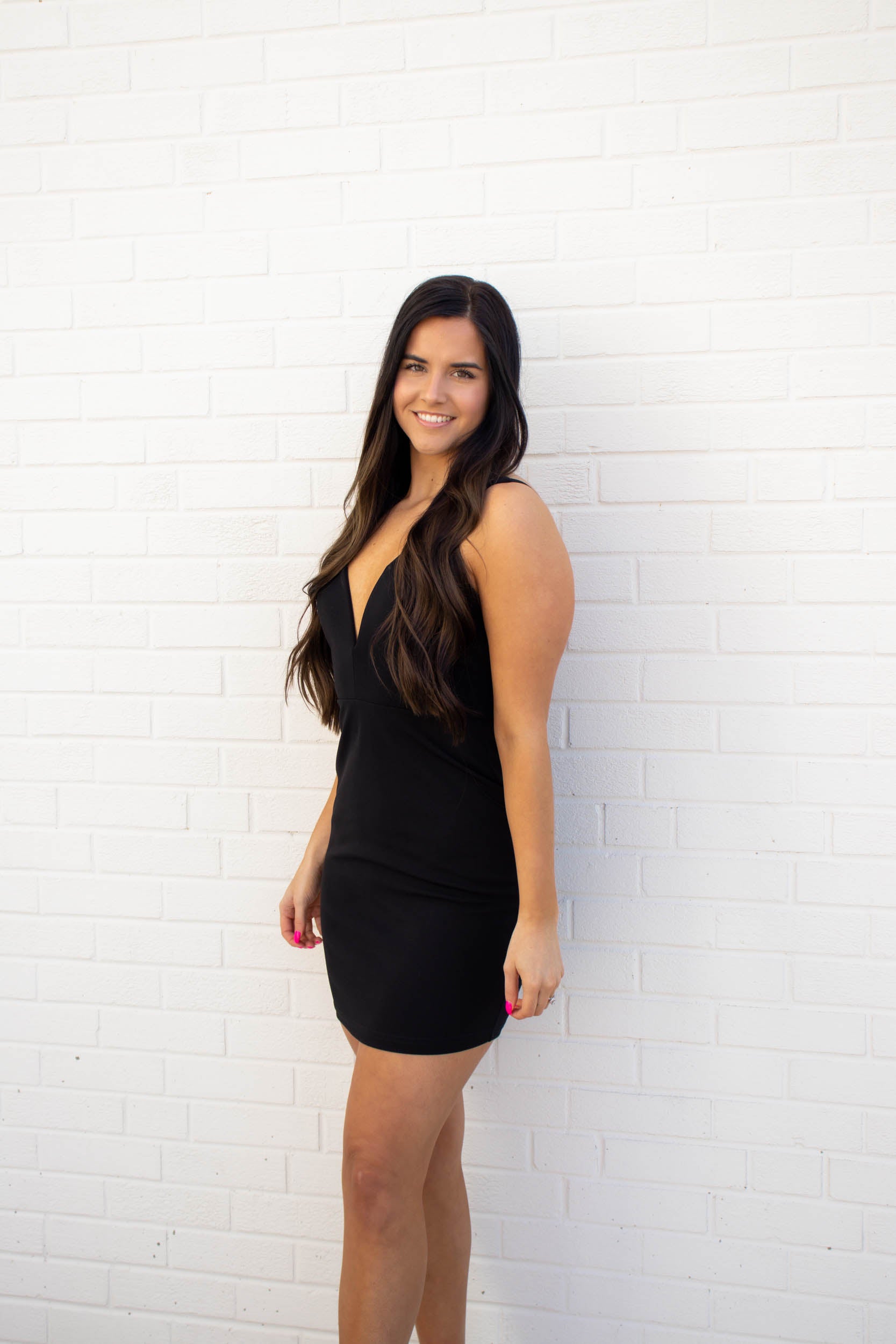 Maya Bodycon Mini Dress | Black