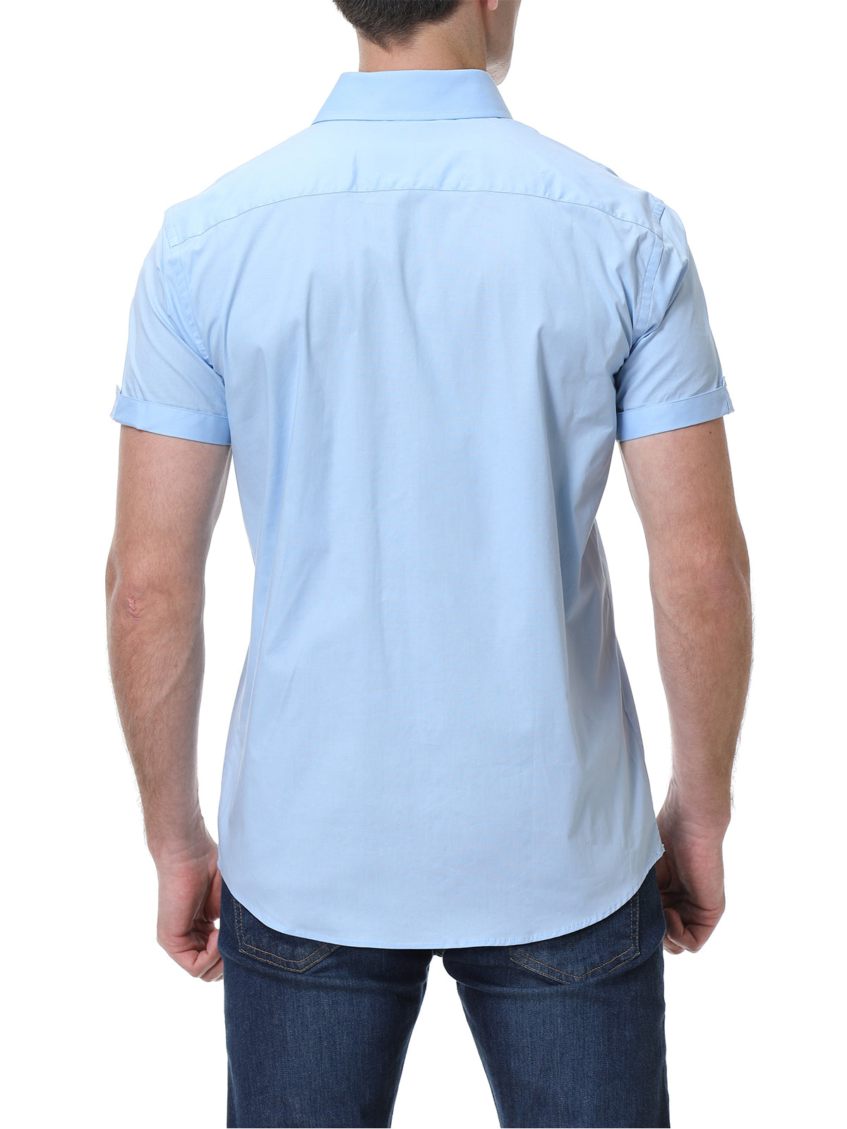 Men's Casual Breathable Cotton Button Dress Short Sleeve Shirt