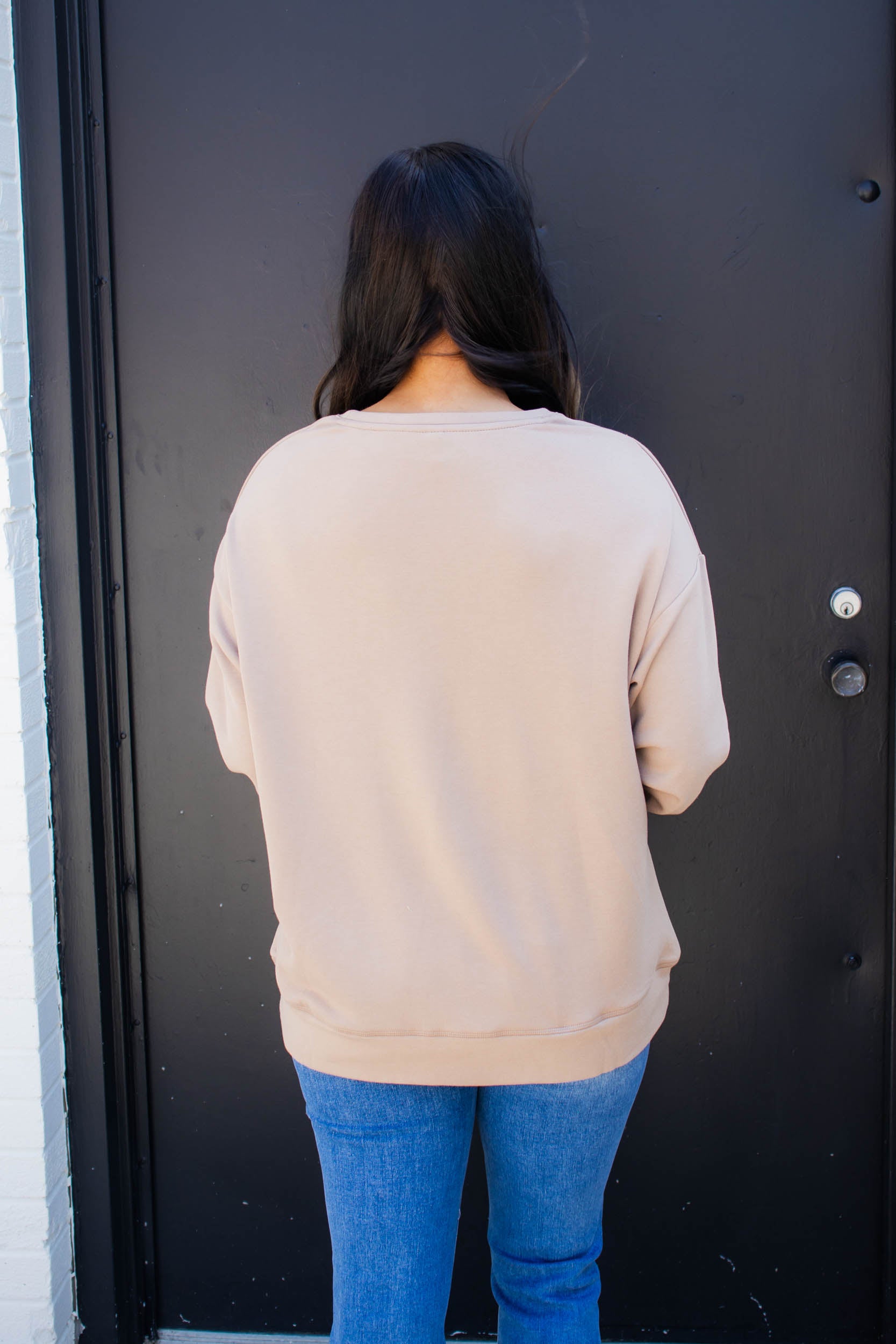 Willow Oversized Long Sleeve Top | Mocha