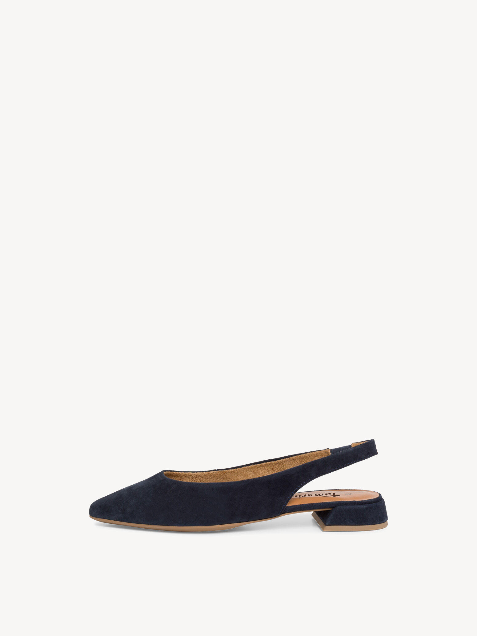 Leather Sling Pumps - Blue