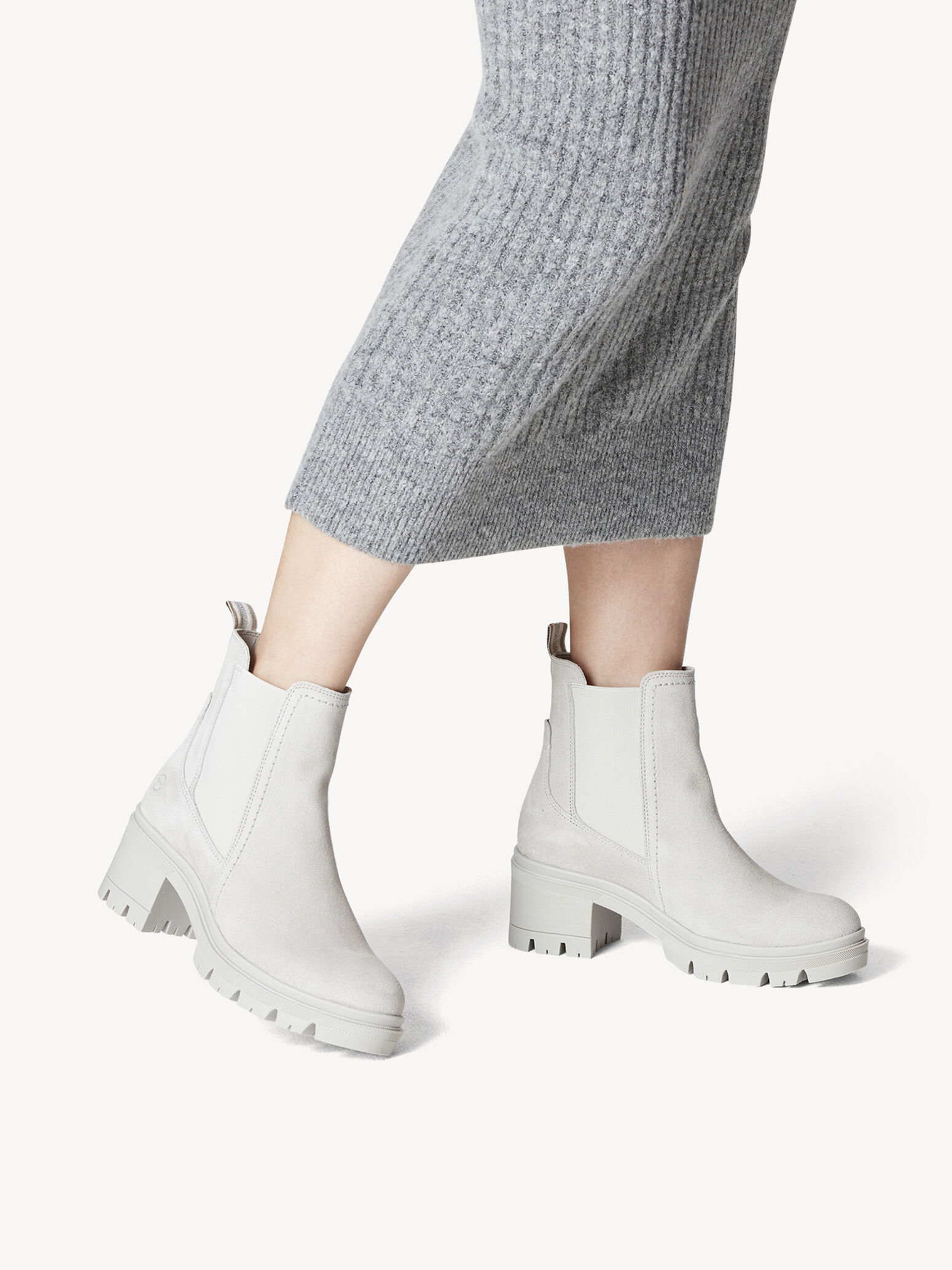 Leather Chelsea Boot - Grey