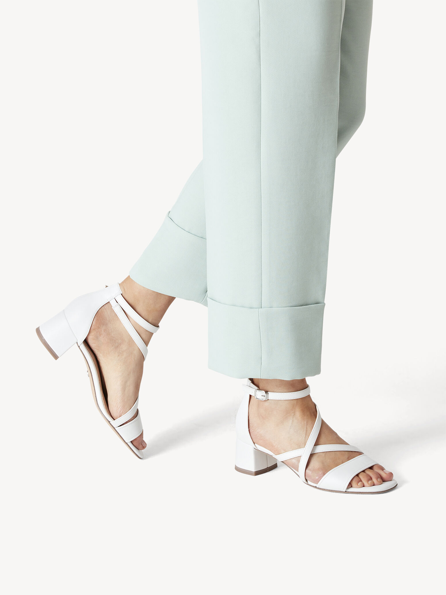 Heeled Sandal - White