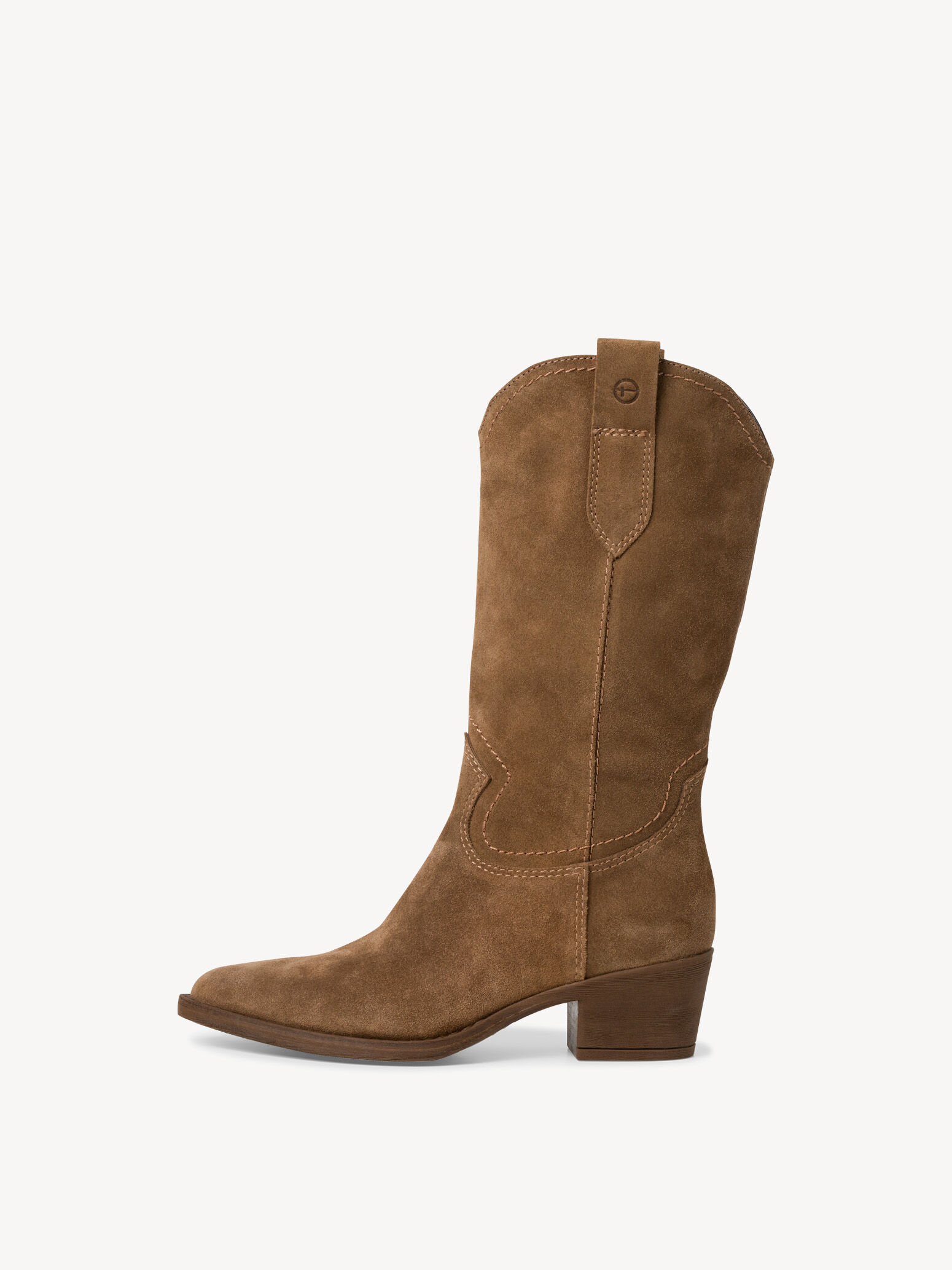 Leather Cowboy Boots - Brown