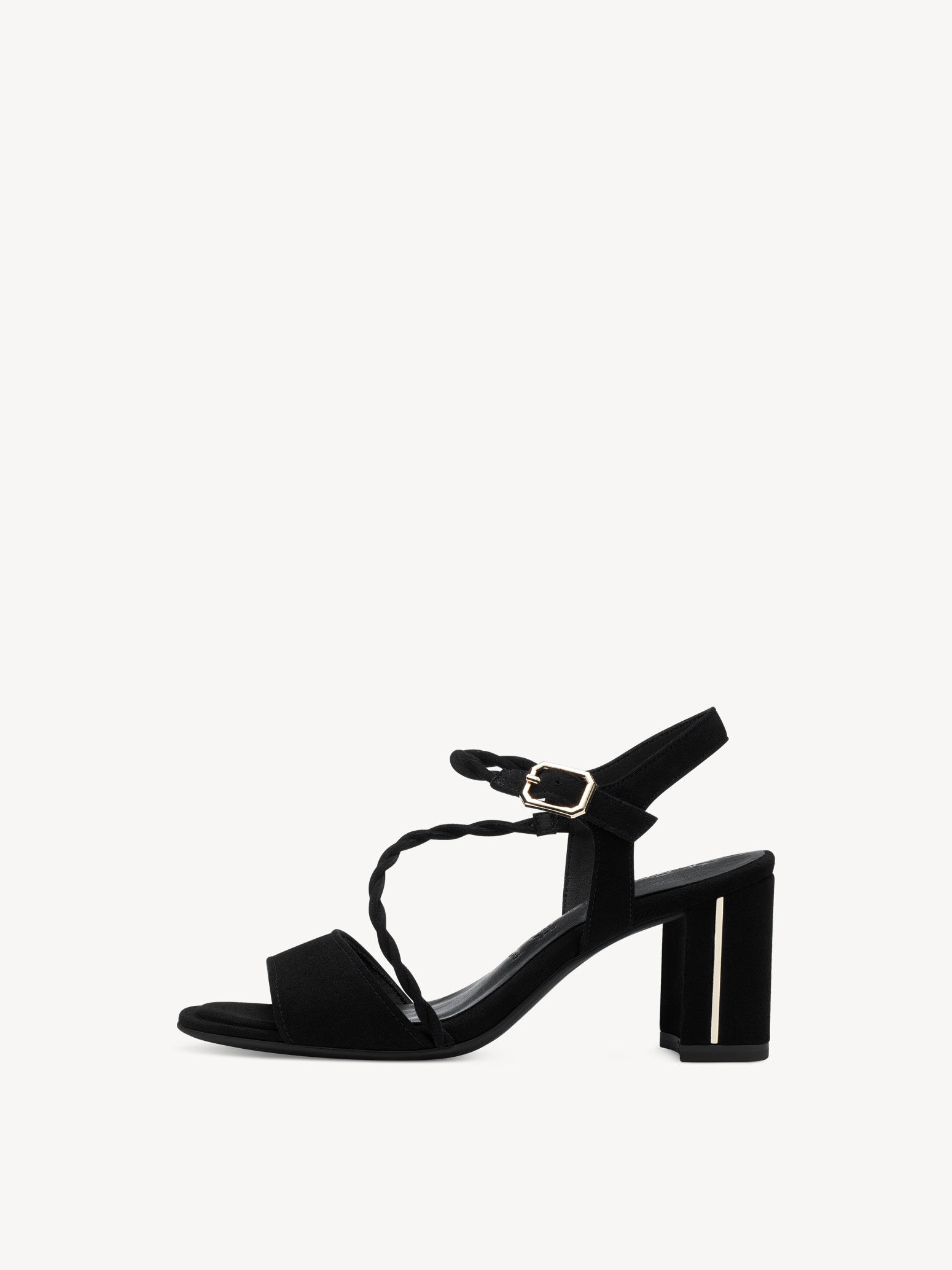Leather Heeled Sandal - Black