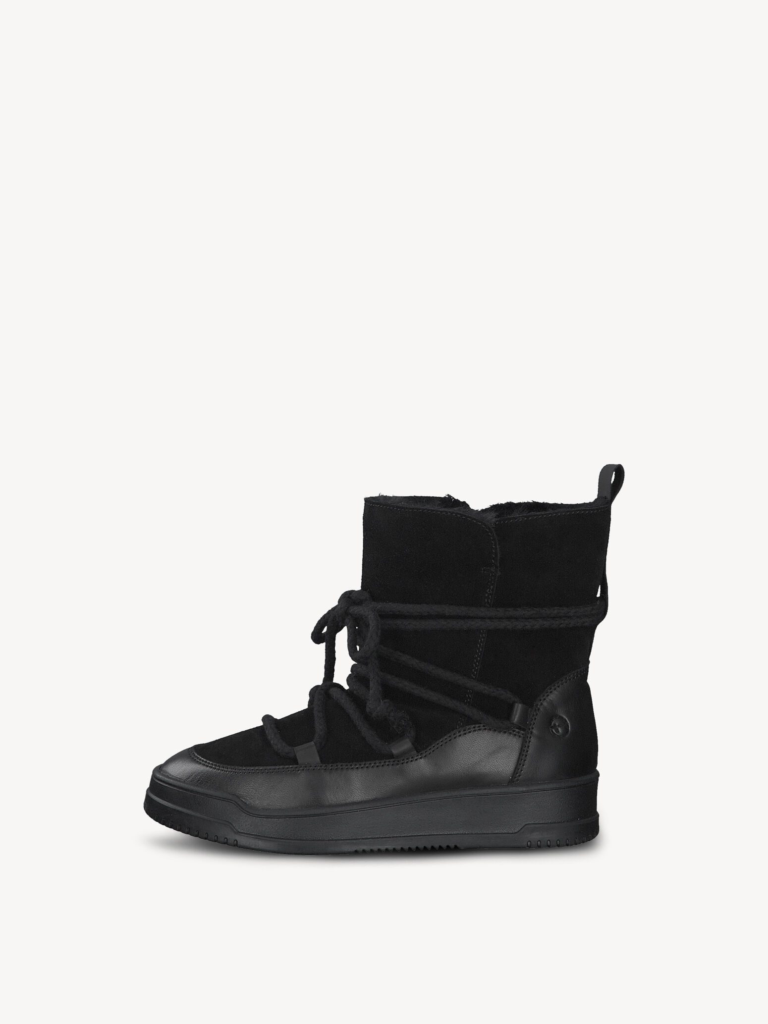 Leather Bootie - Black Warm Lining