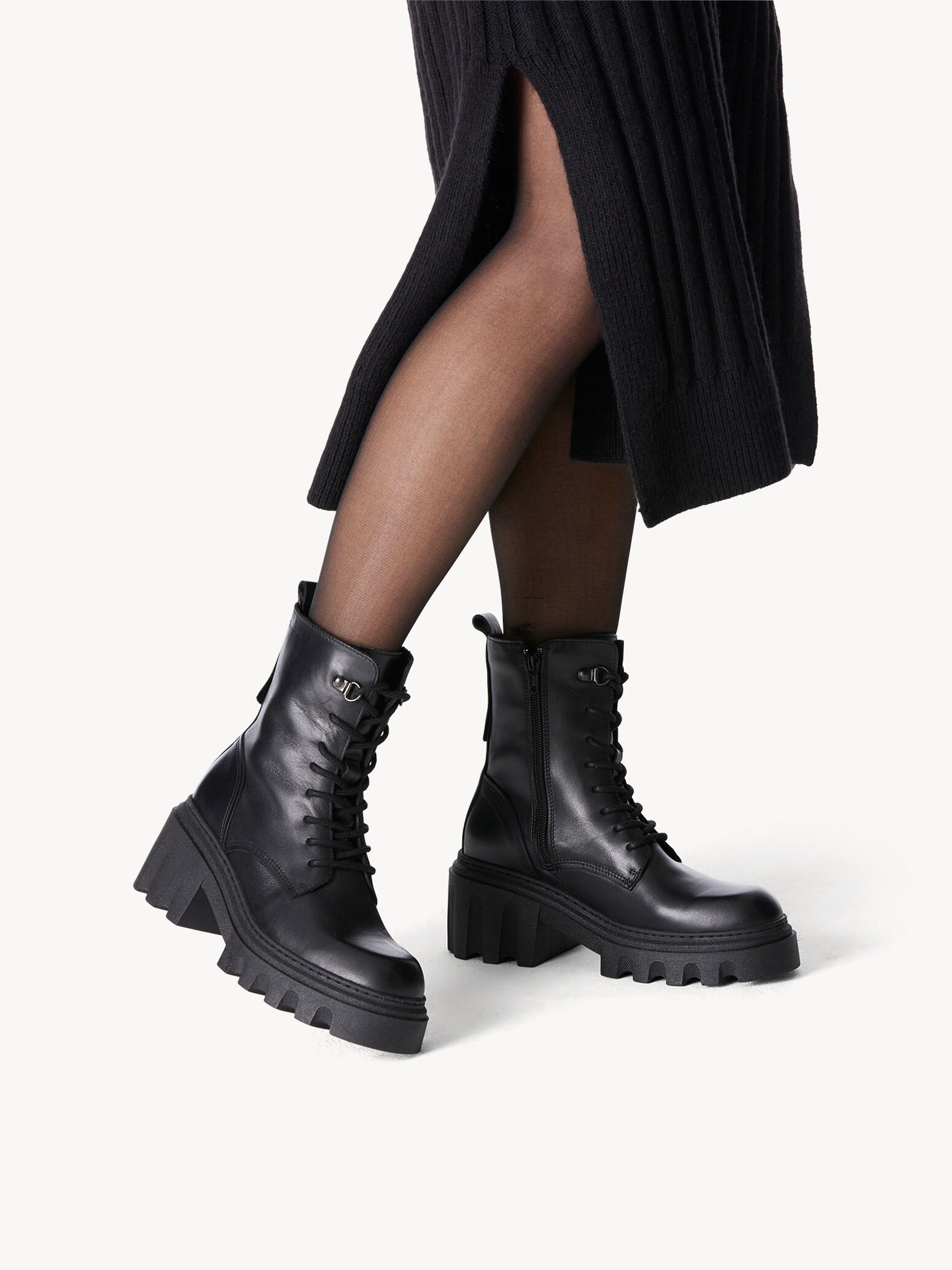 Leather Bootie - Black