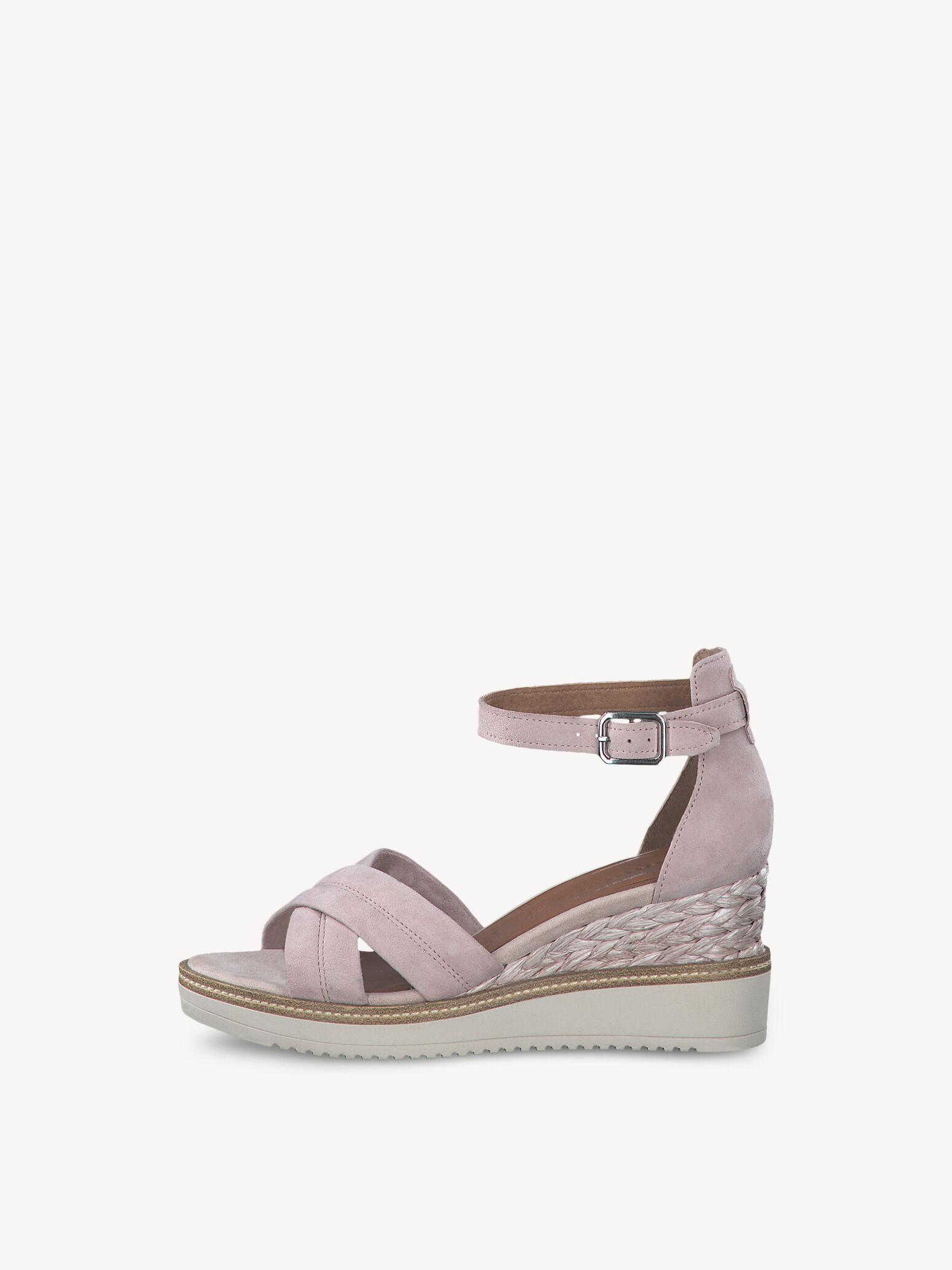 Leather Heeled Sandal - Beige