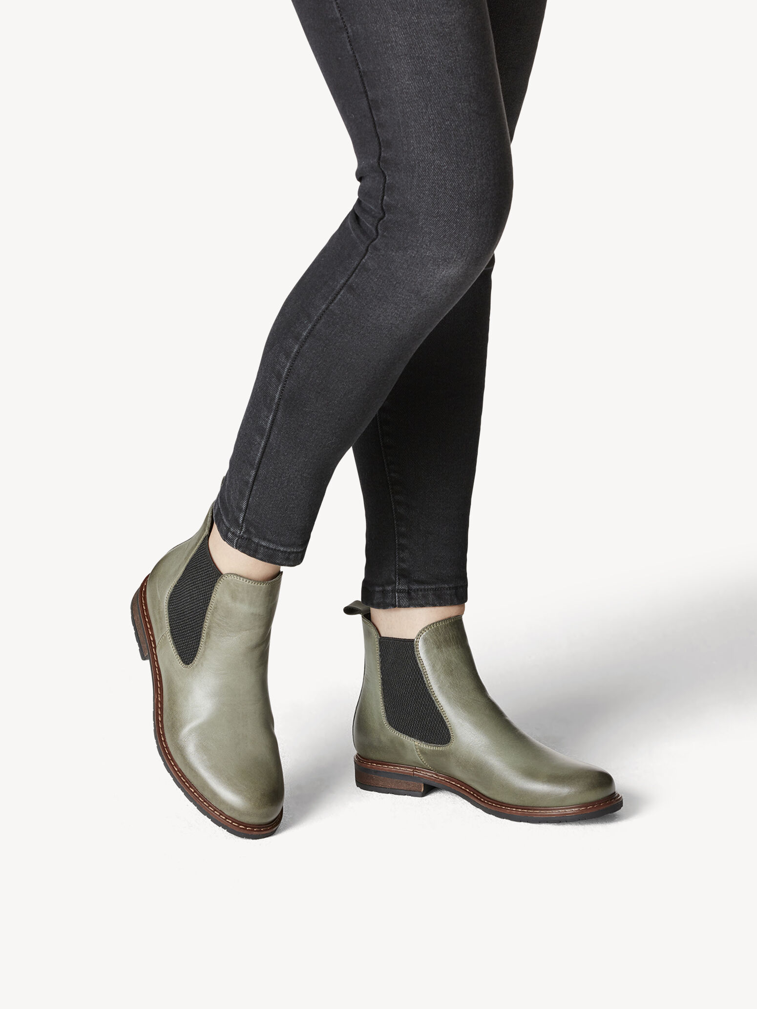 Leather Chelsea Boot - Khaki