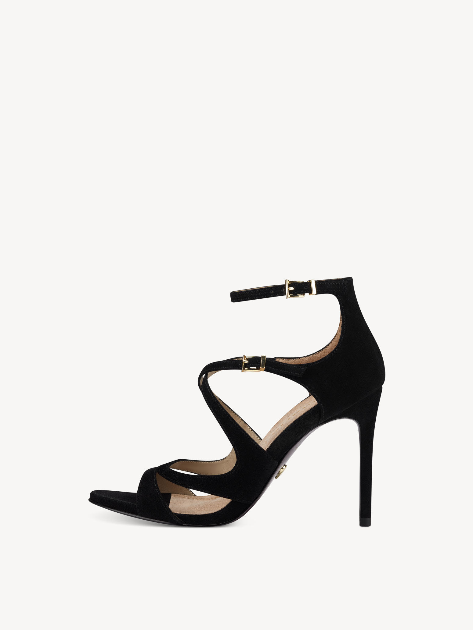 Leather Heeled Sandal - Black