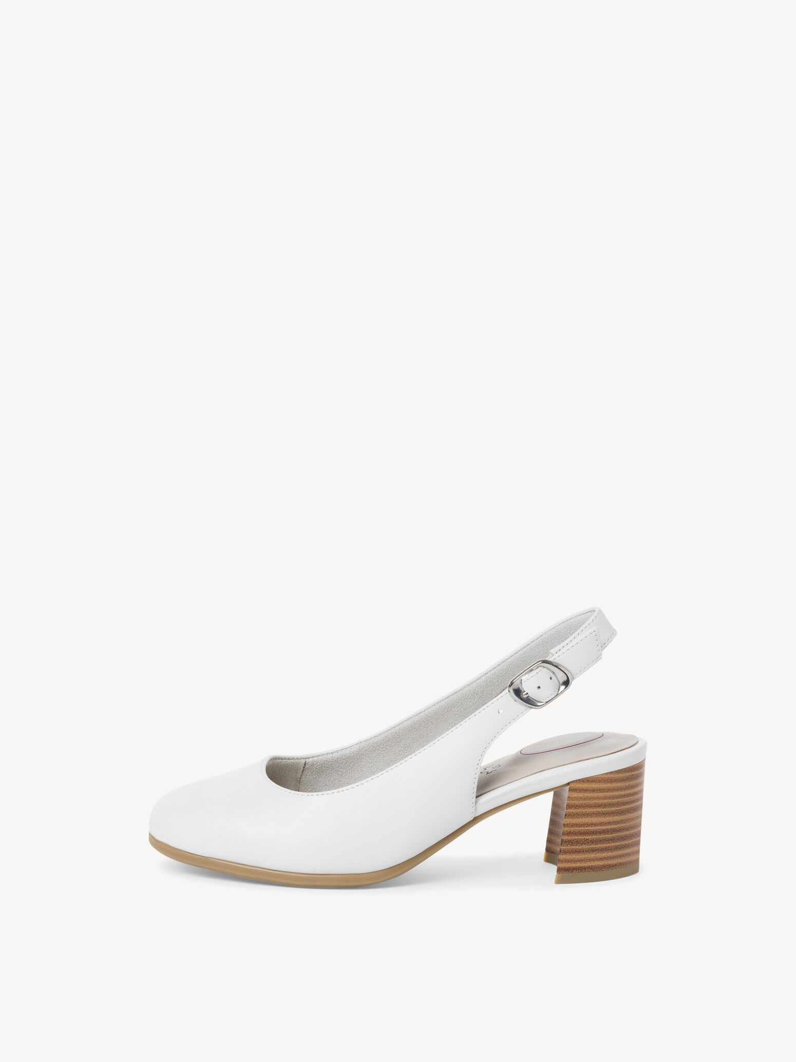 Leather Sling Pumps - White