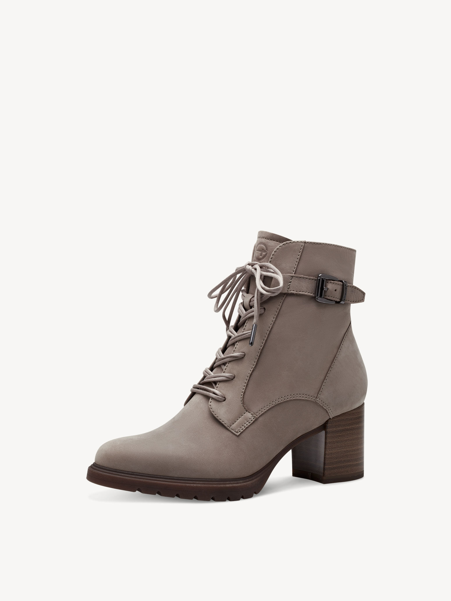 Leather Bootie - Beige