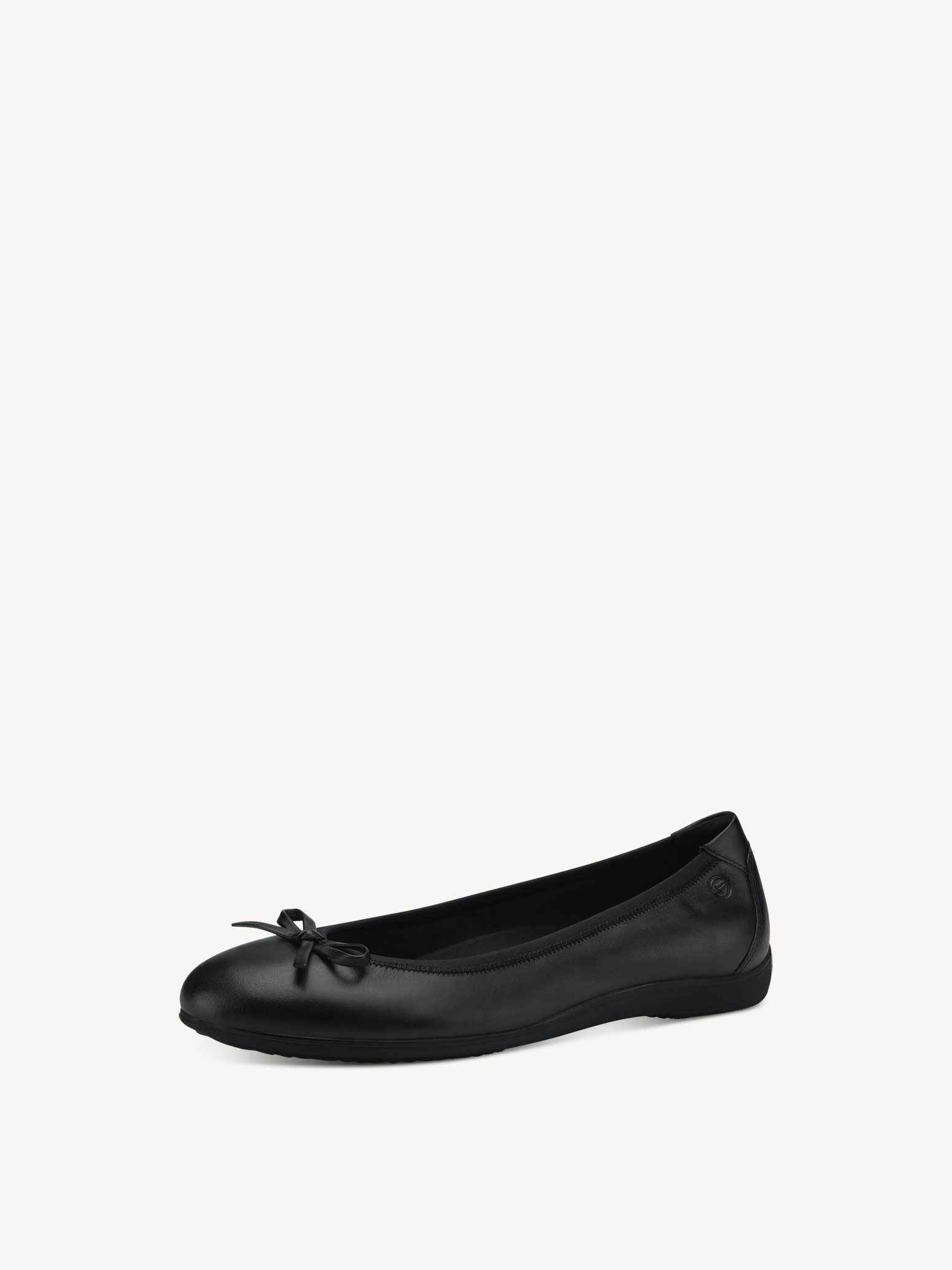 Leather Ballerina - Black