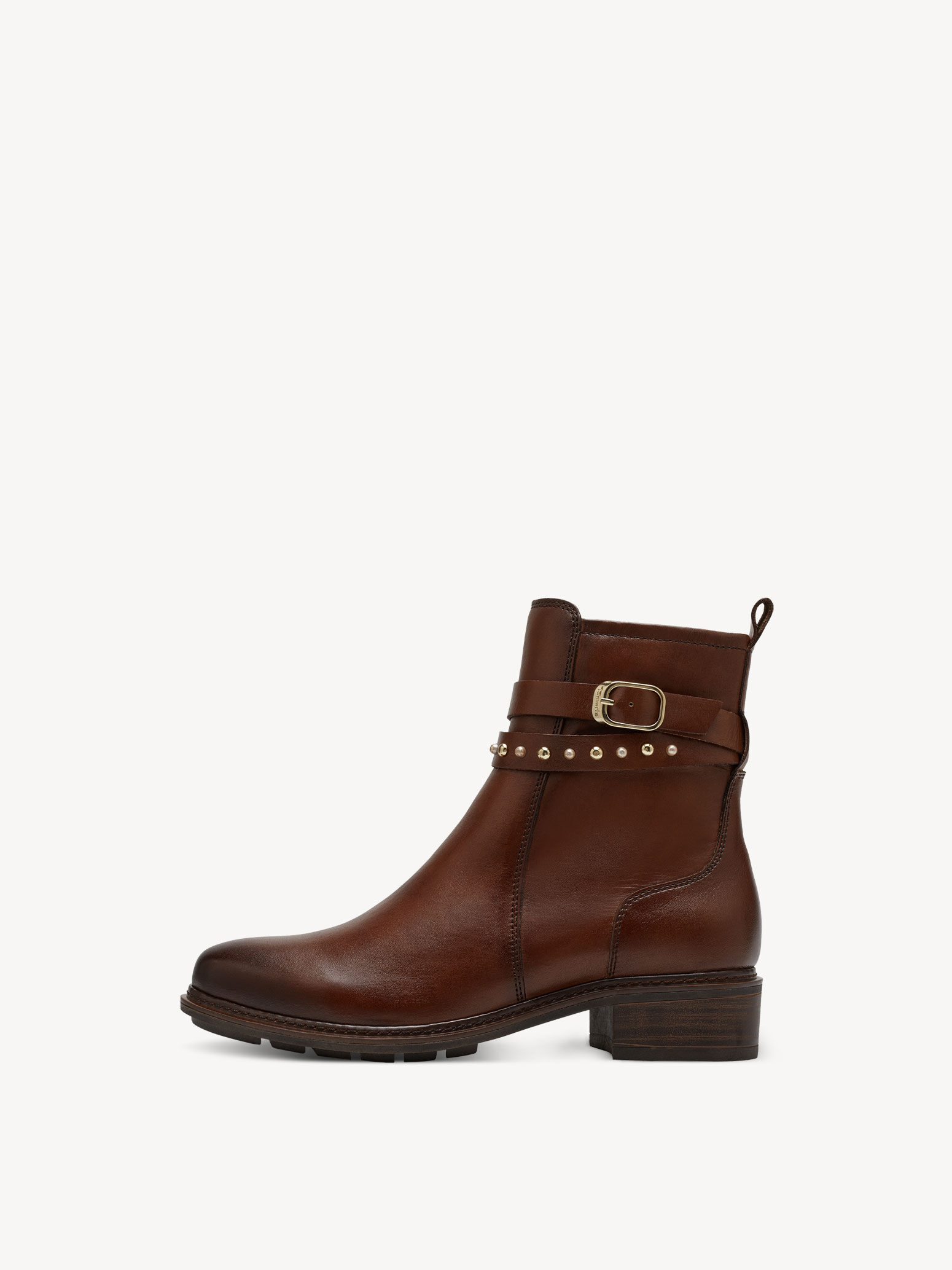 Leather Bootie - Brown