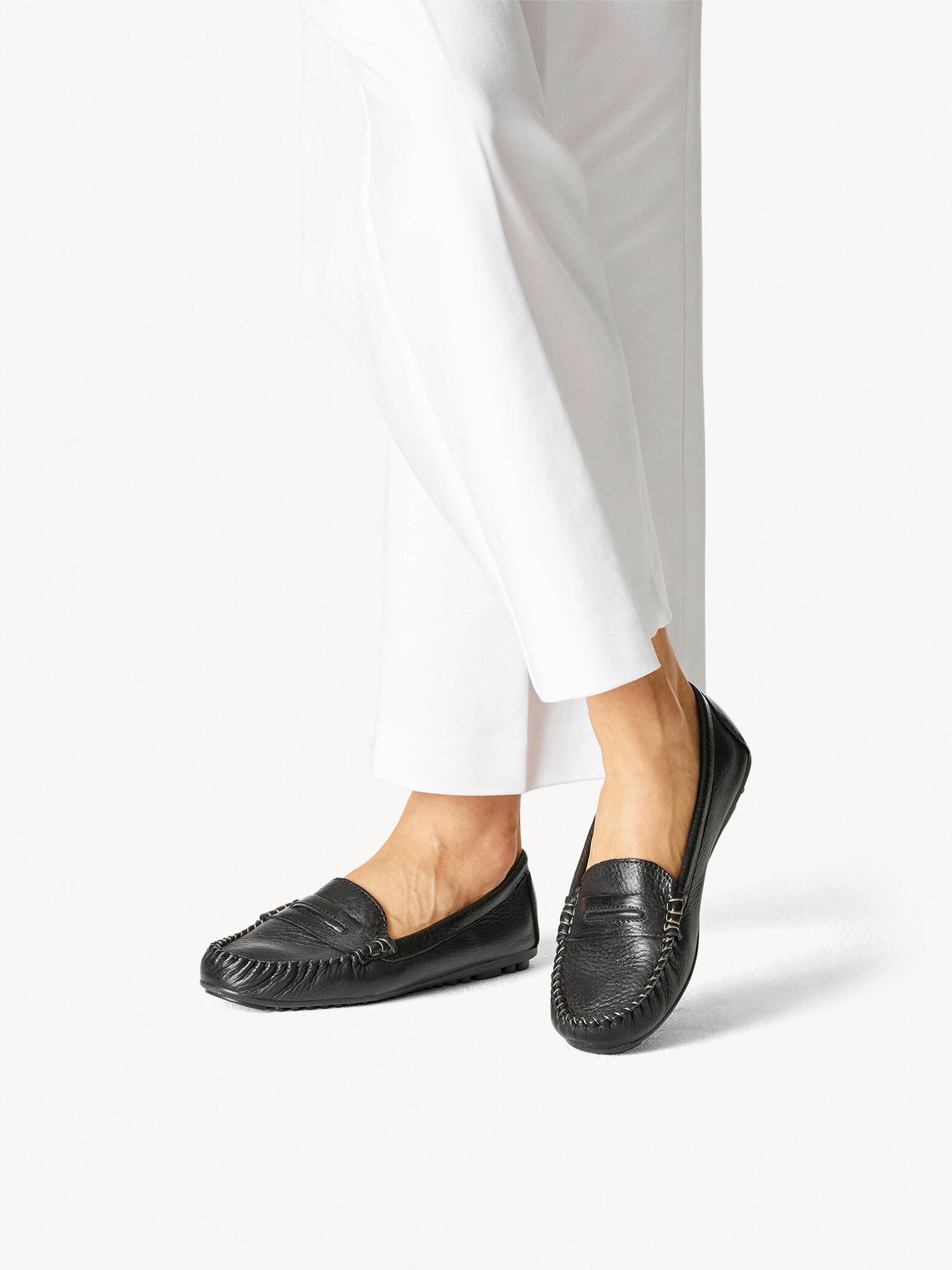 Leather Moccasin - Black