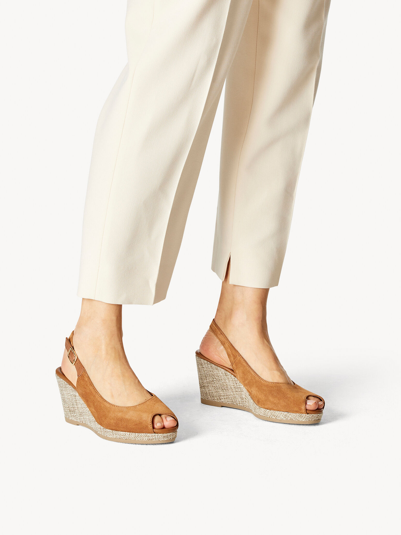 Leather Heeled Sandal - Brown