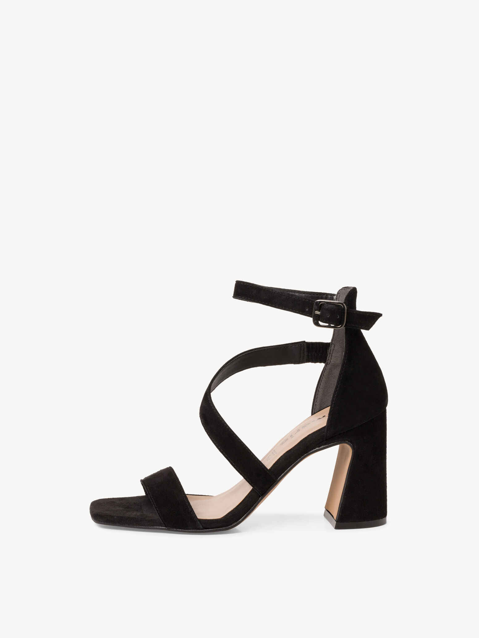 Leather Heeled Sandal - Black