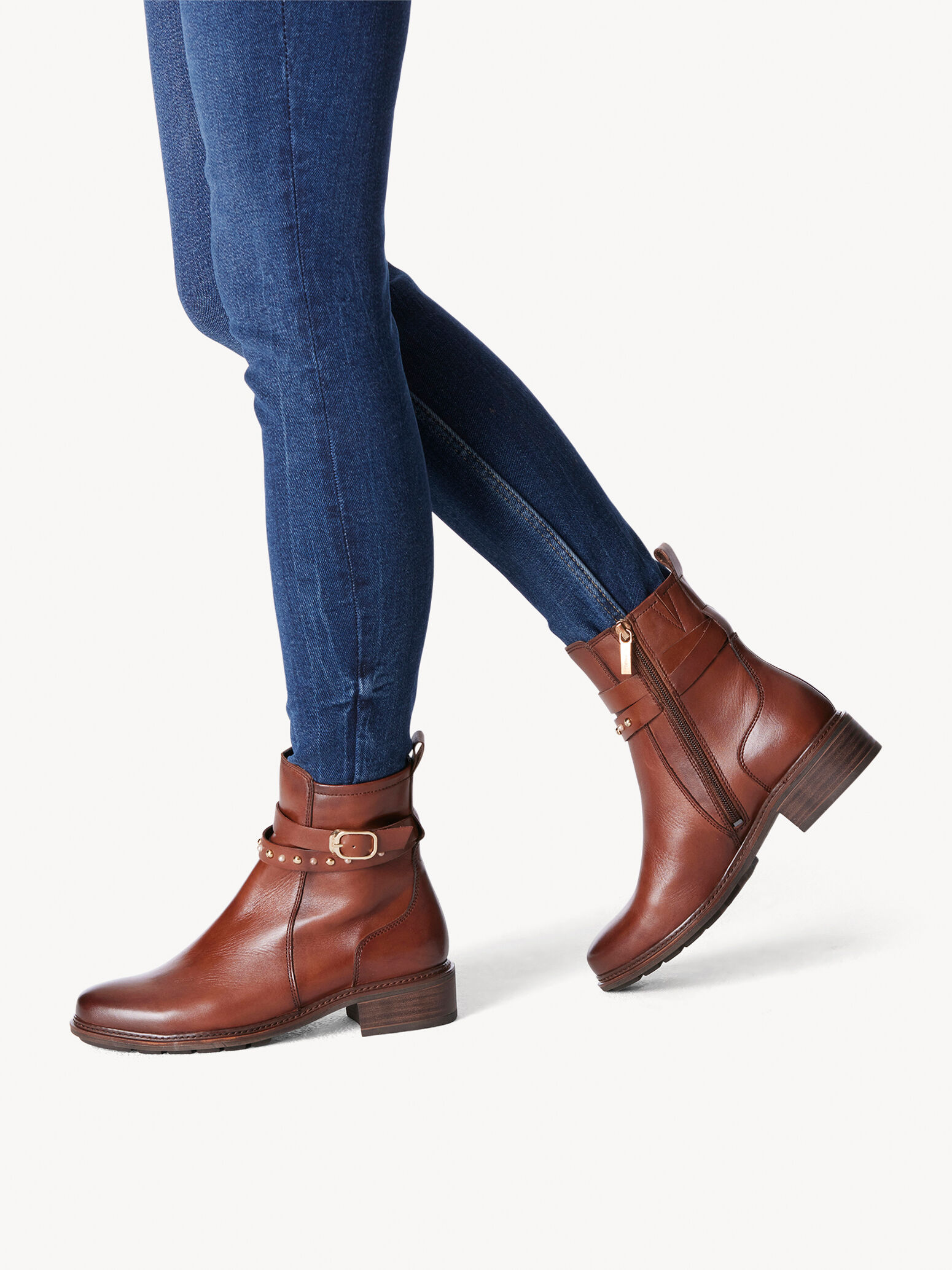 Leather Bootie - Brown
