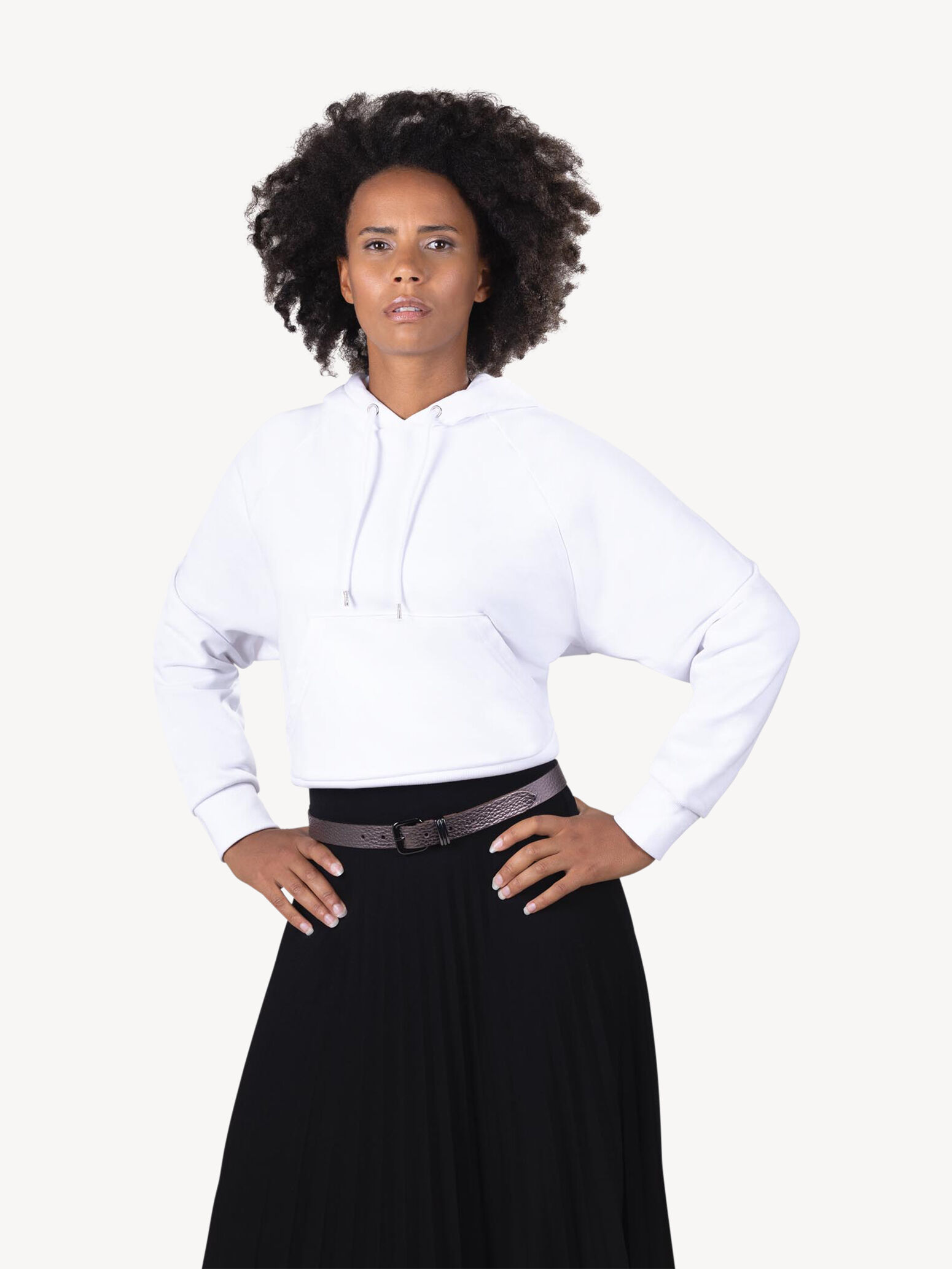 Leather Belt - Silver