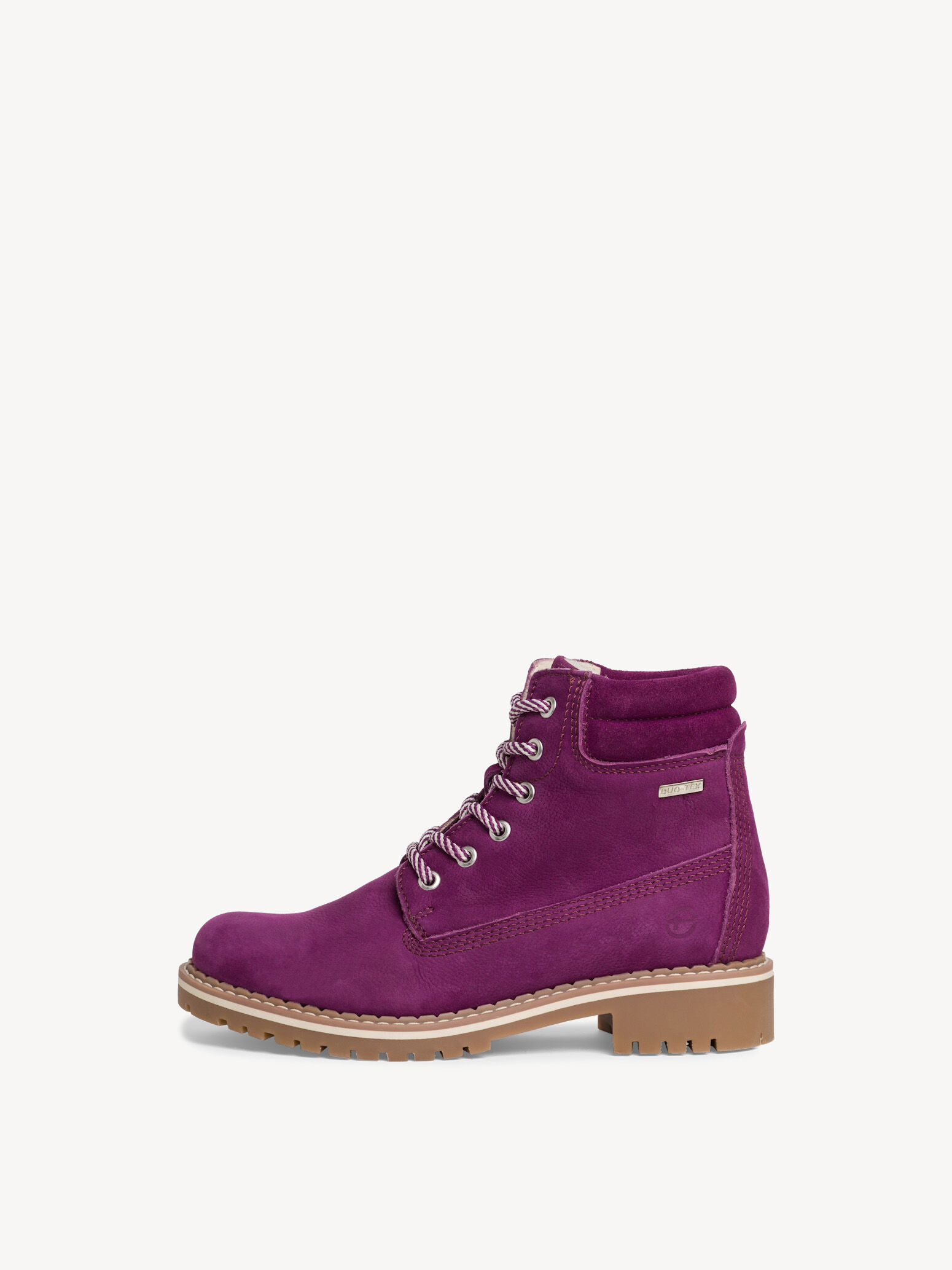 Leather Bootie - Purple Warm Lining