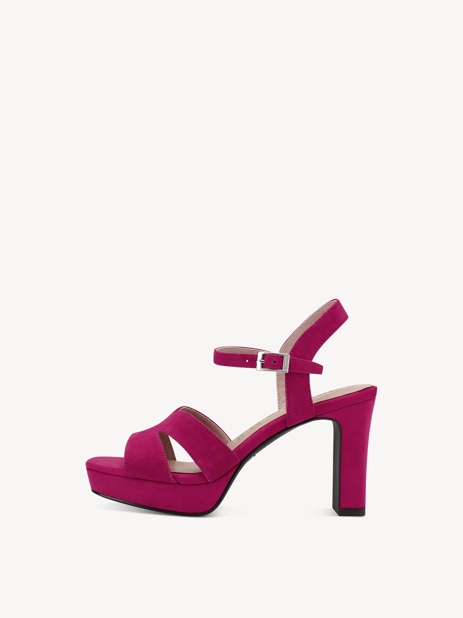 Leather Heeled Sandal - Pink