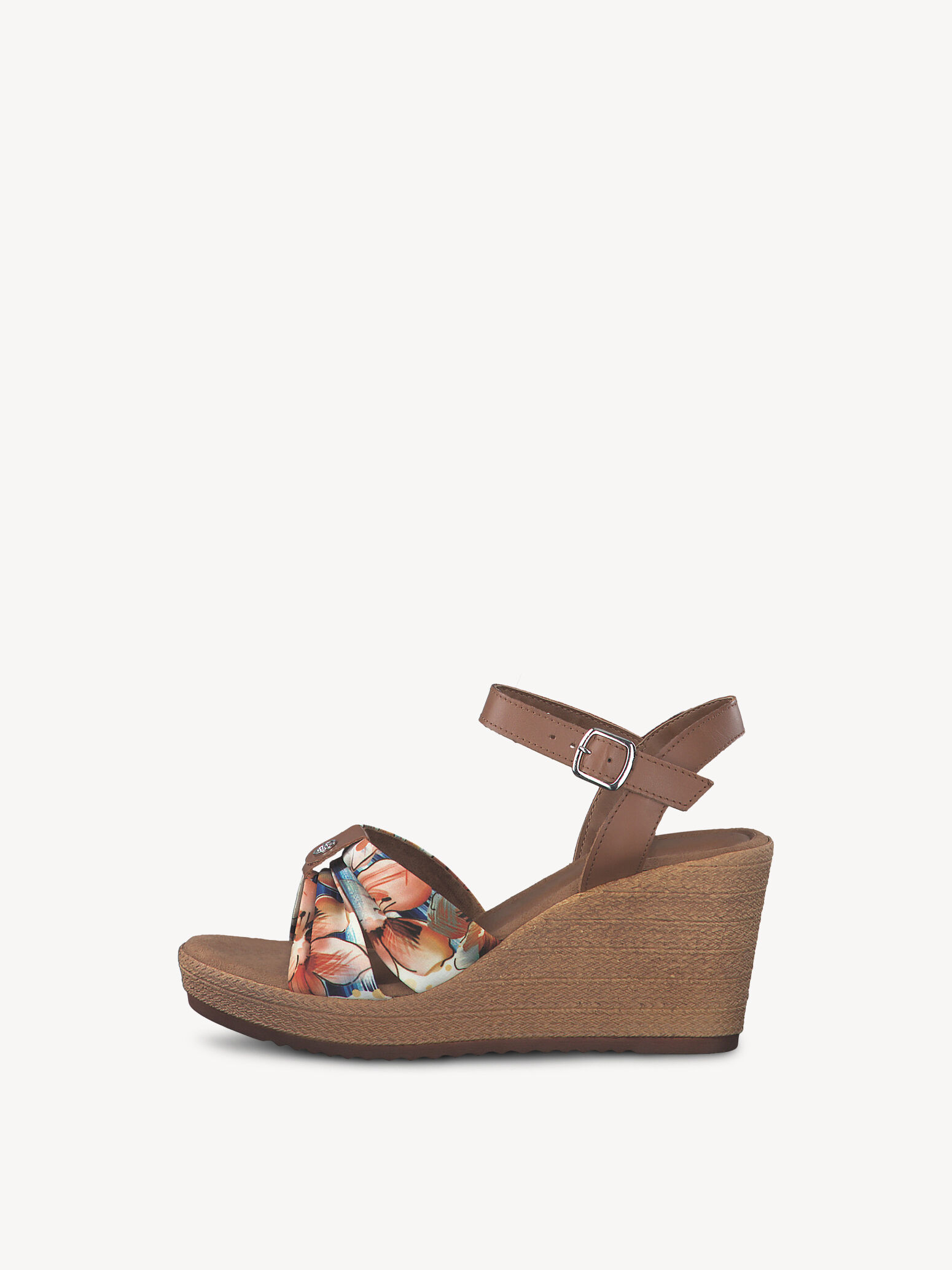 Leather Heeled Sandal - Brown