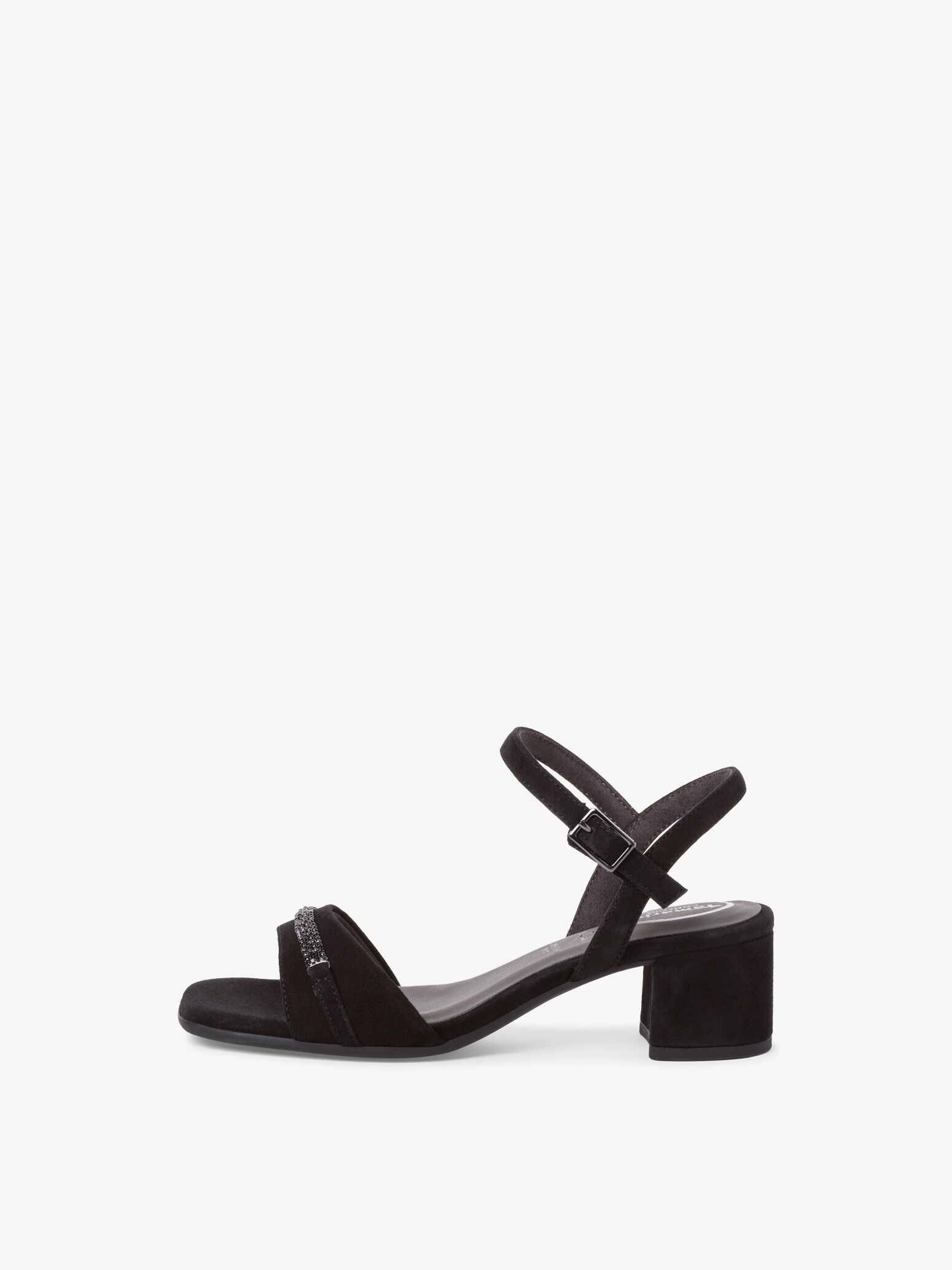 Leather Heeled Sandal - Black
