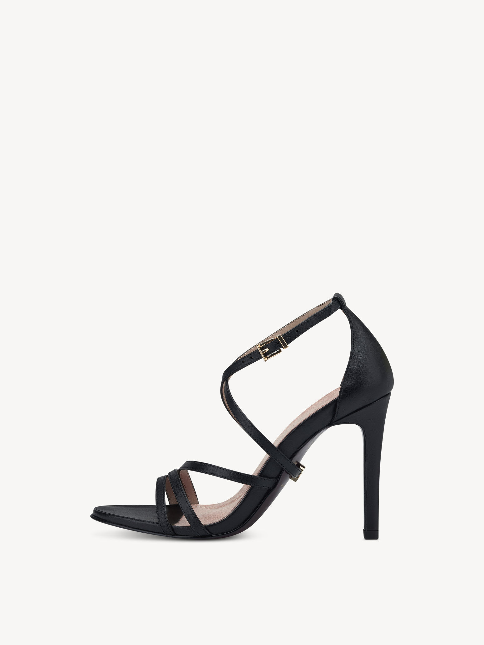Leather Heeled Sandal - Black