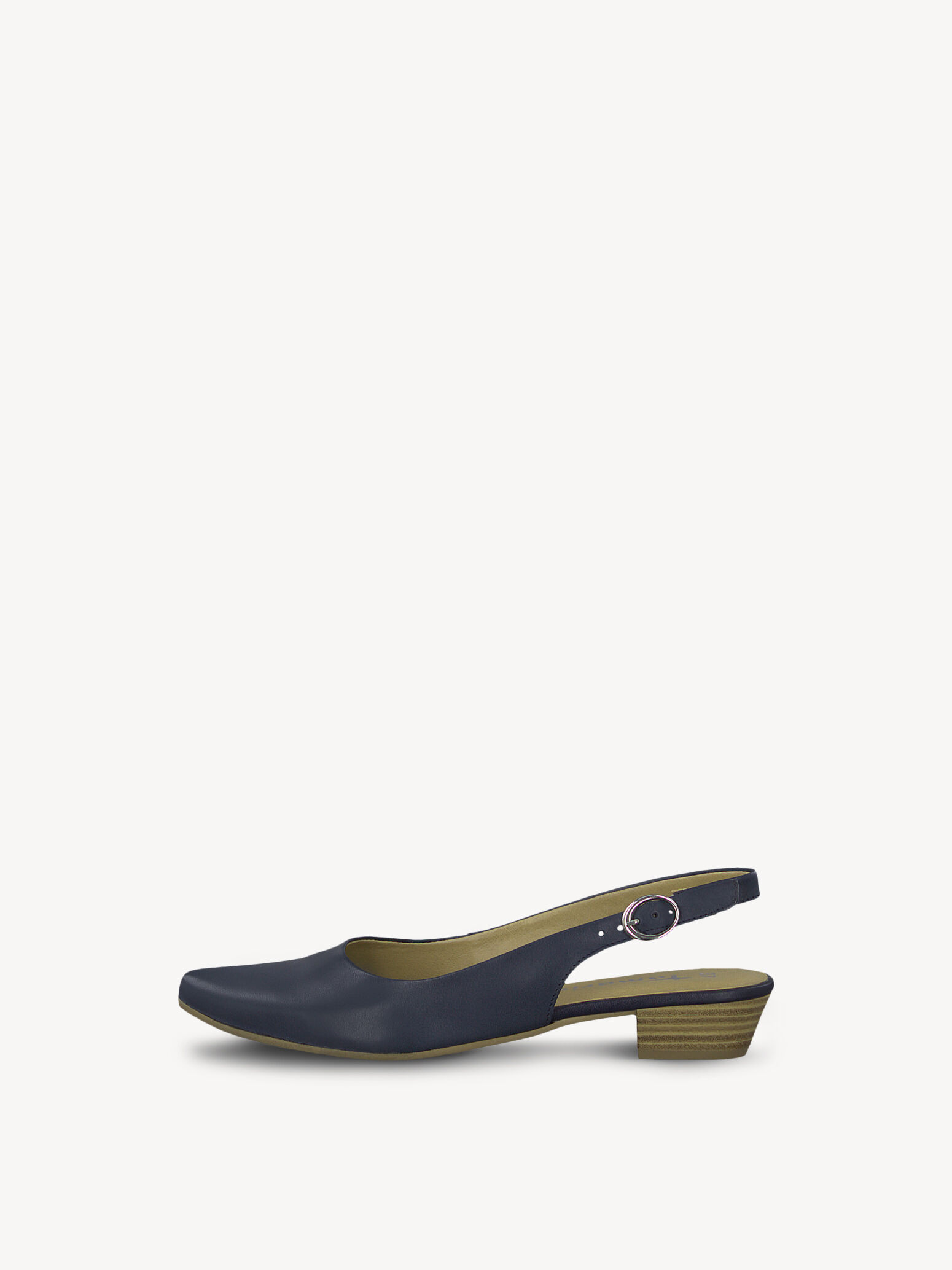 Leather Sling Pumps - Blue