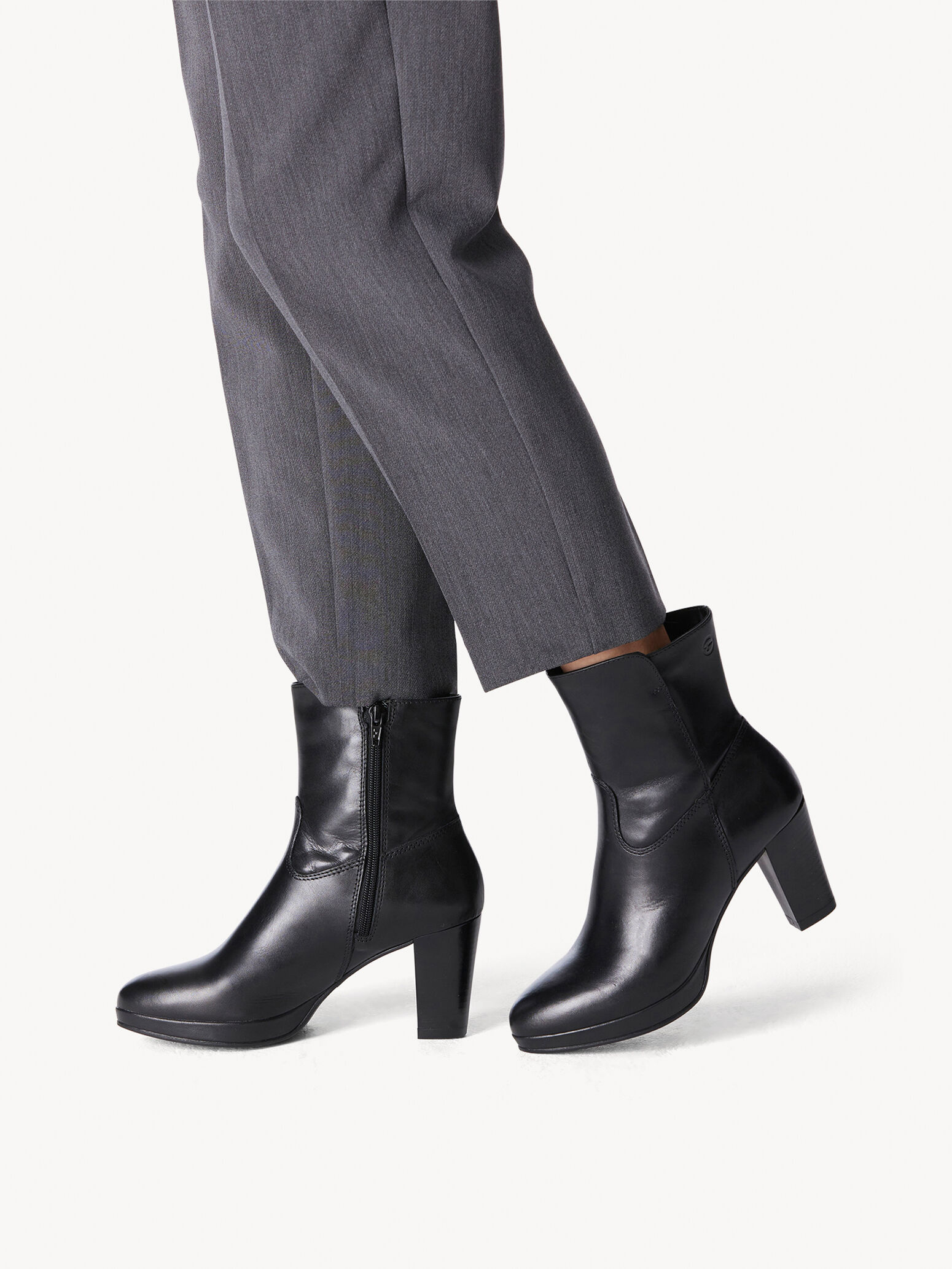 Leather Bootie - Black