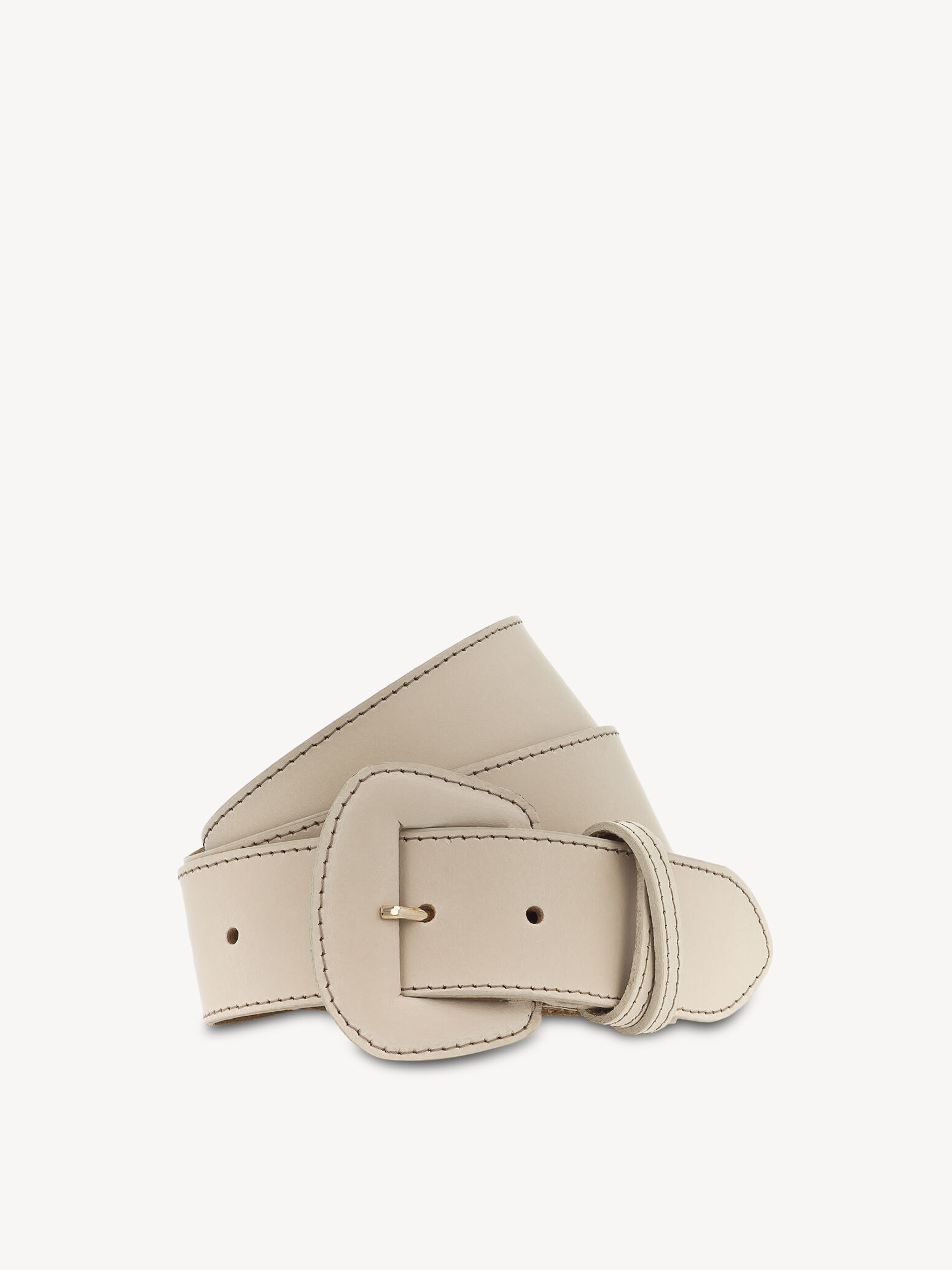 Leather Waist Belt - Beige