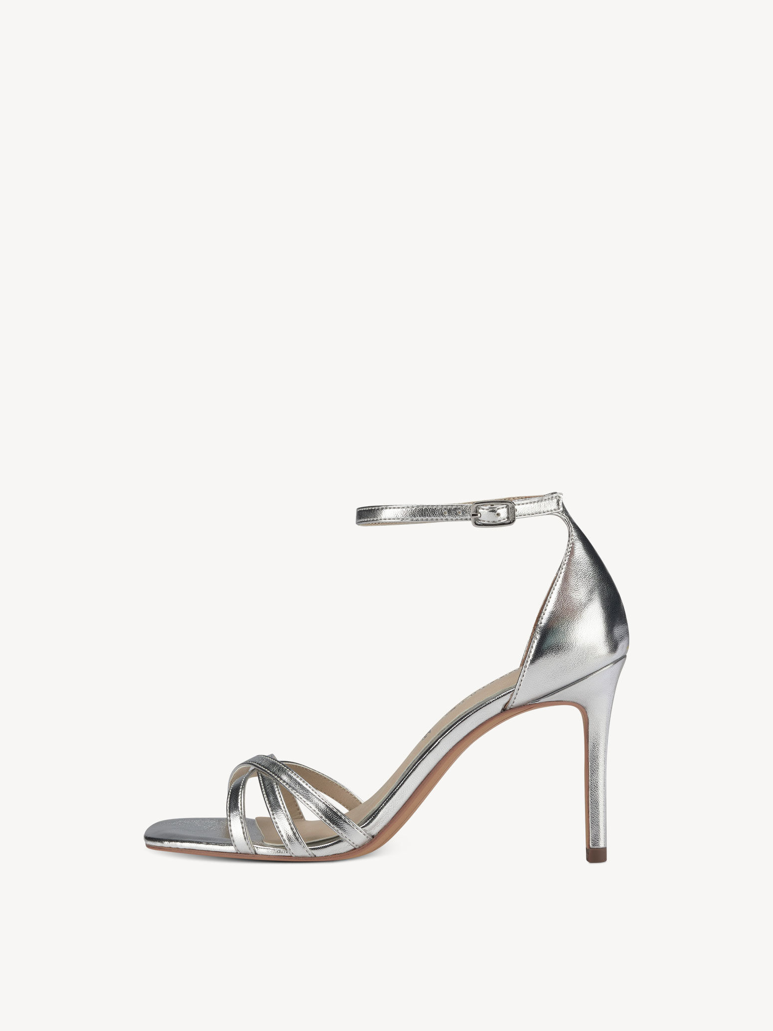 Heeled Sandal - Metallic