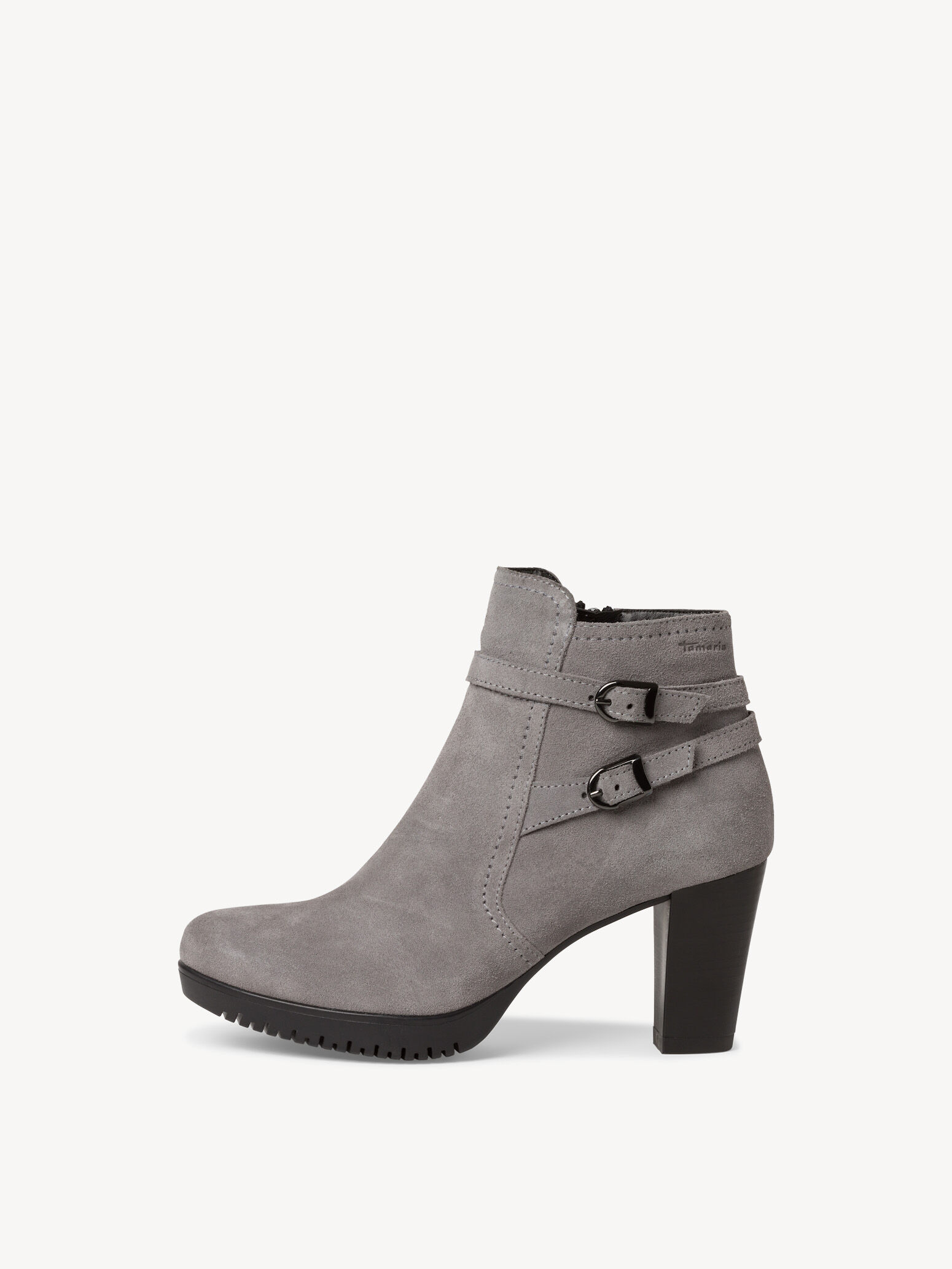 Leather Bootie - Grey