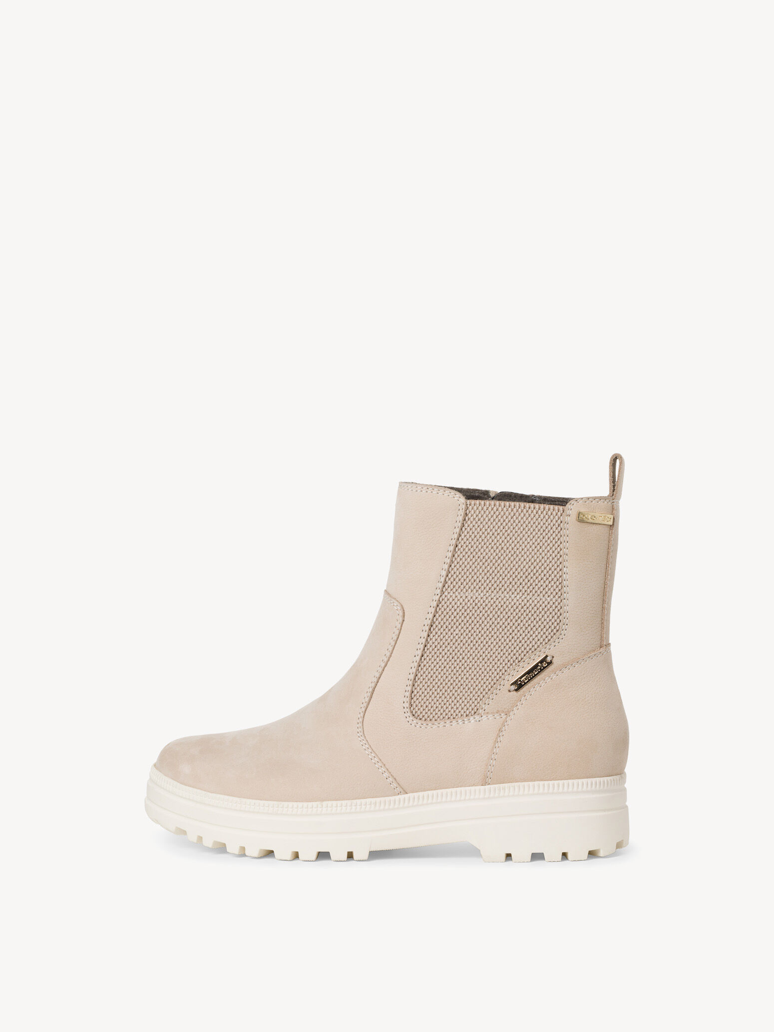 Leather Bootie - Beige