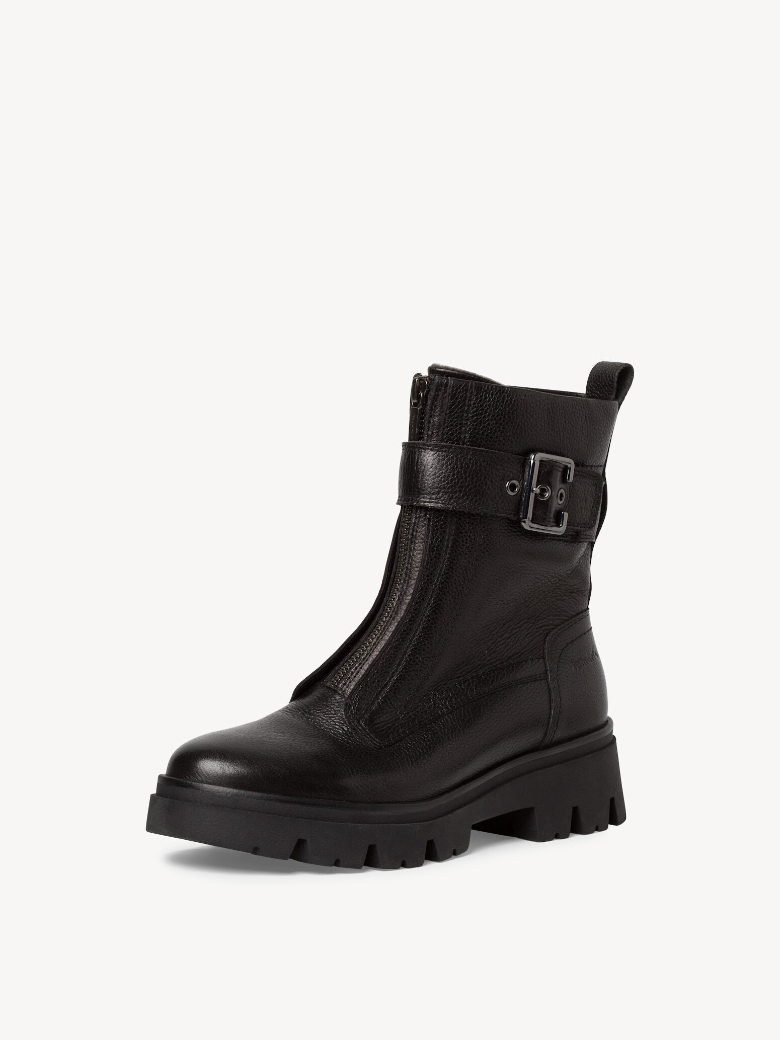 Leather Bootie - Black