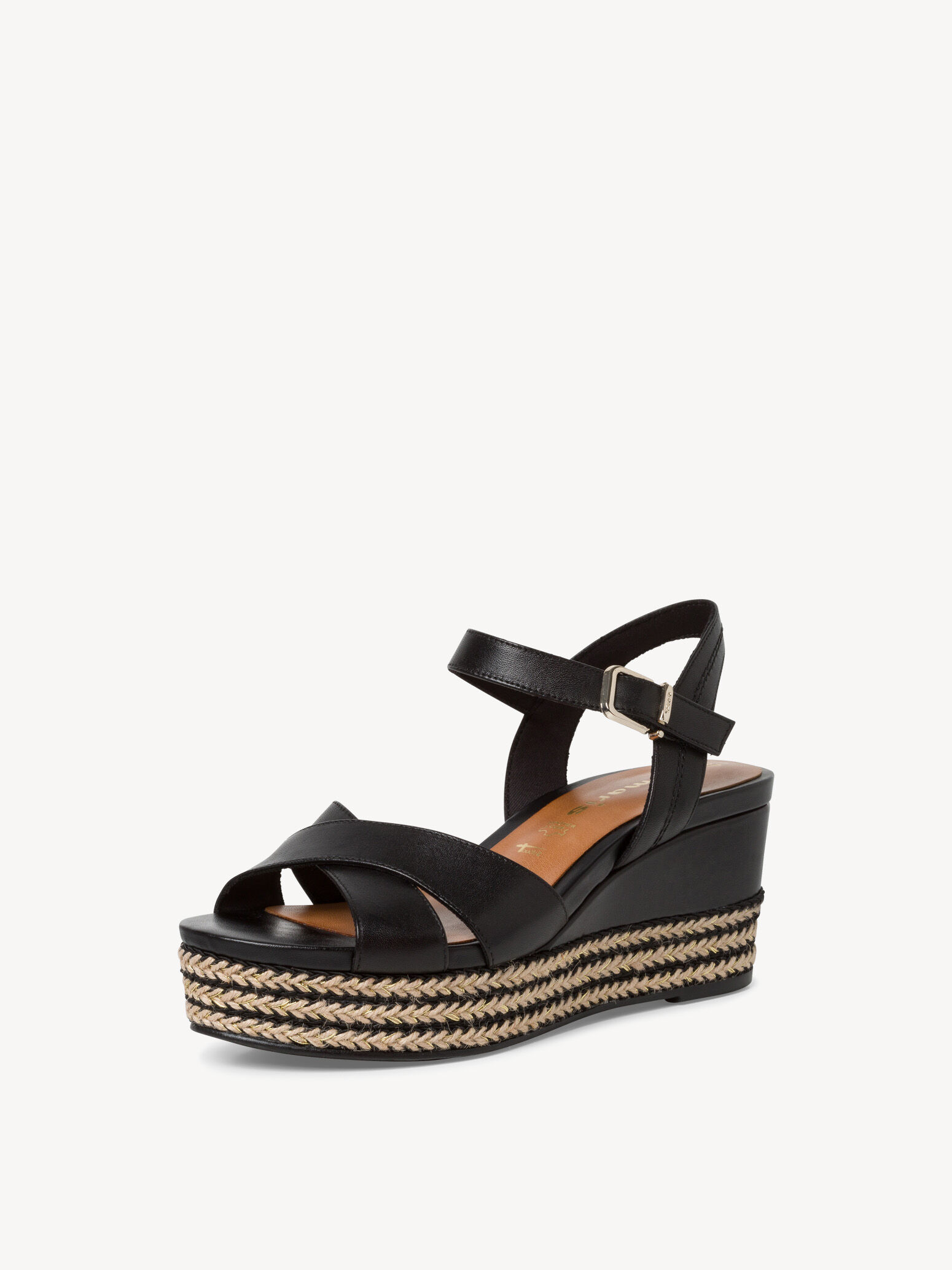 Leather Heeled Sandal - Black